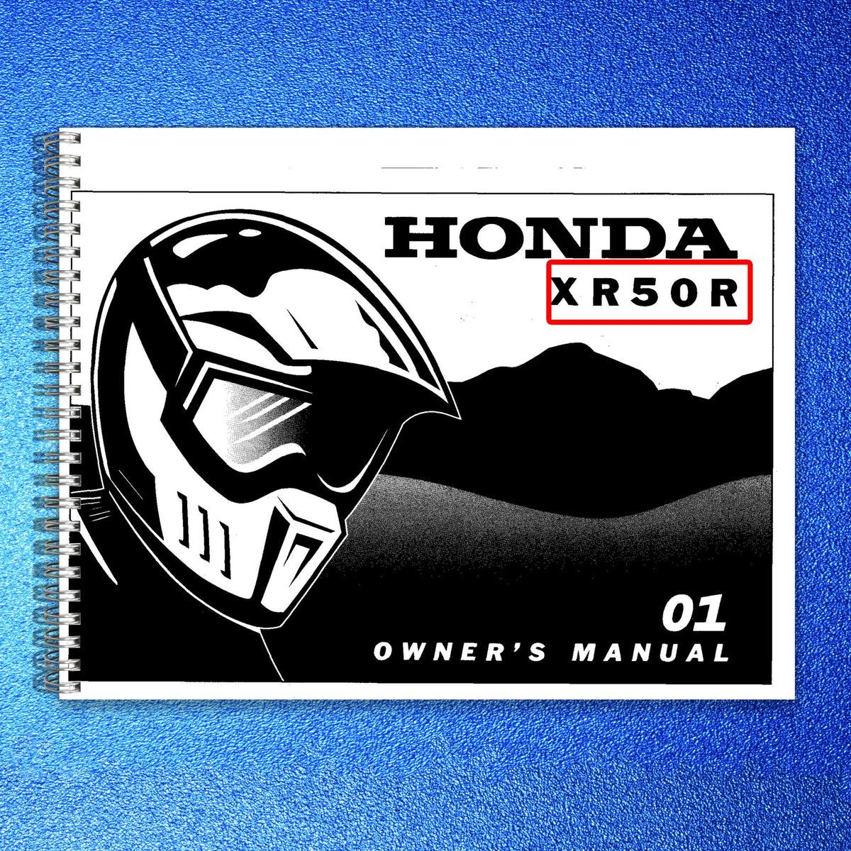 HONDA XR50R Owners Manual 2001 - STEEL WIRE BOUND - PROTECTIVE COVERS