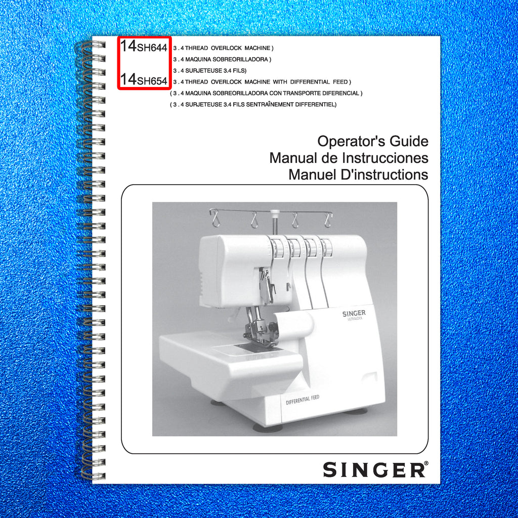 SINGER 14SH644 14SH654 User Manual Overlocker Guide TOUGH WIRE BINDING & COVERS