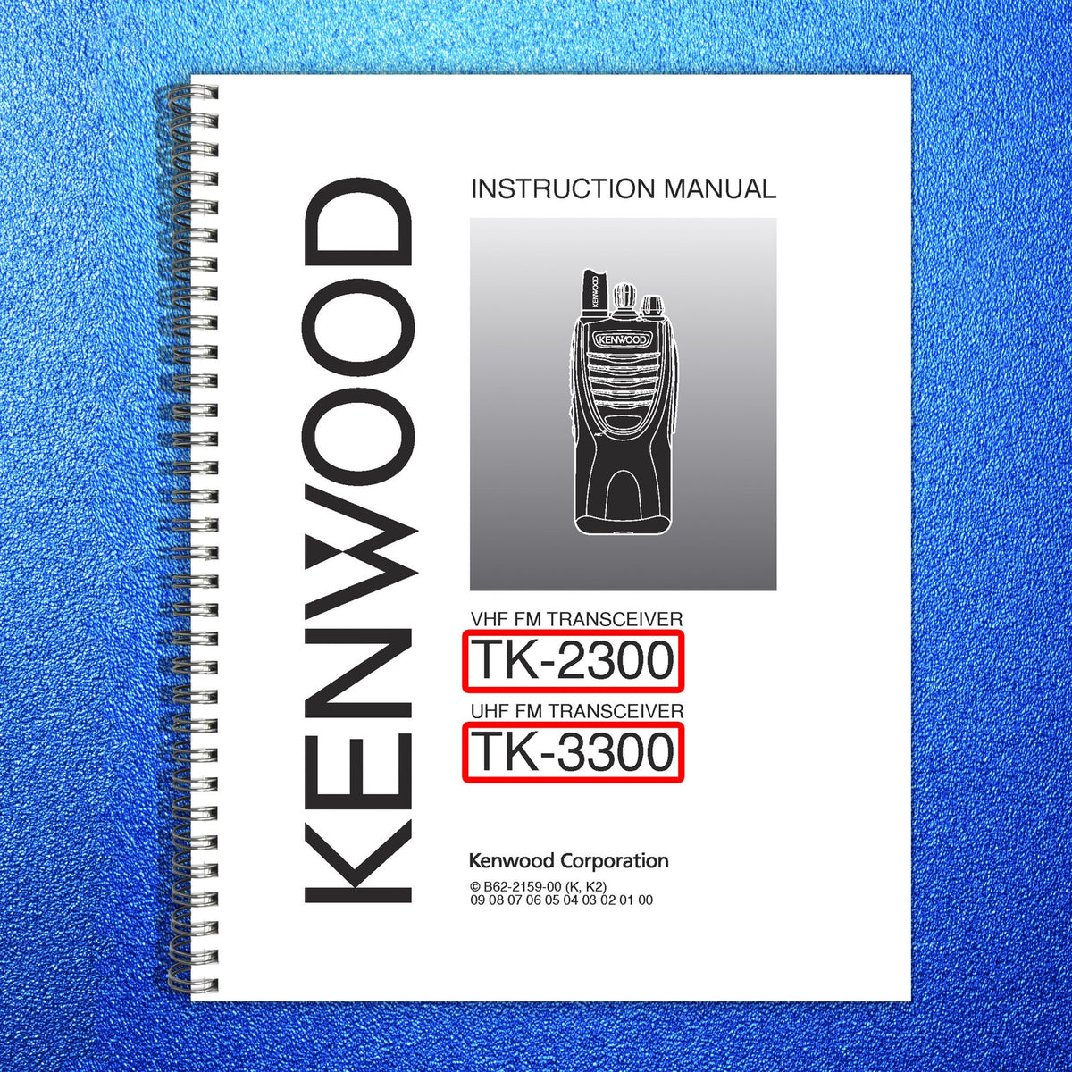 KENWOOD TK-2300 TK-3300 FM Transceiver Instruction Manual - WIRE BOUND - COVERS