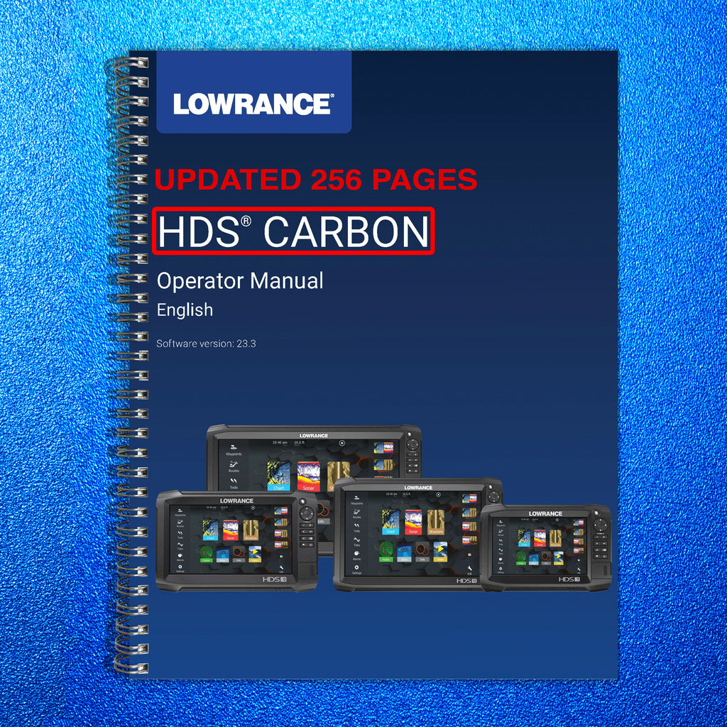 LOWRANCE HDS Carbon User Manual Fish Finder Chart Plotter WIRE BINDING & COVERS