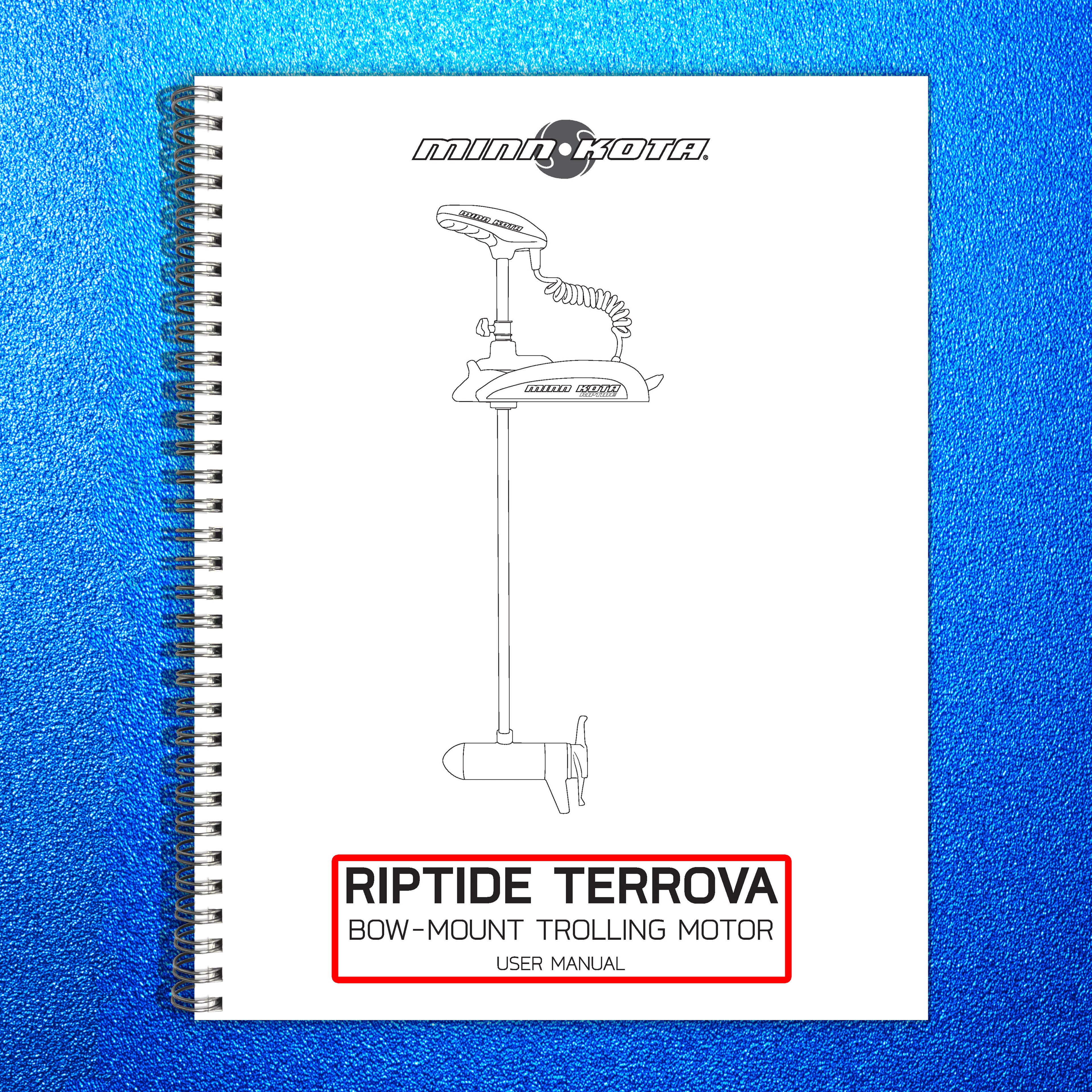 MINN KOTA Riptide Terrova 80 Trolling Motor User Manual - WIRE BOUND - COVERS