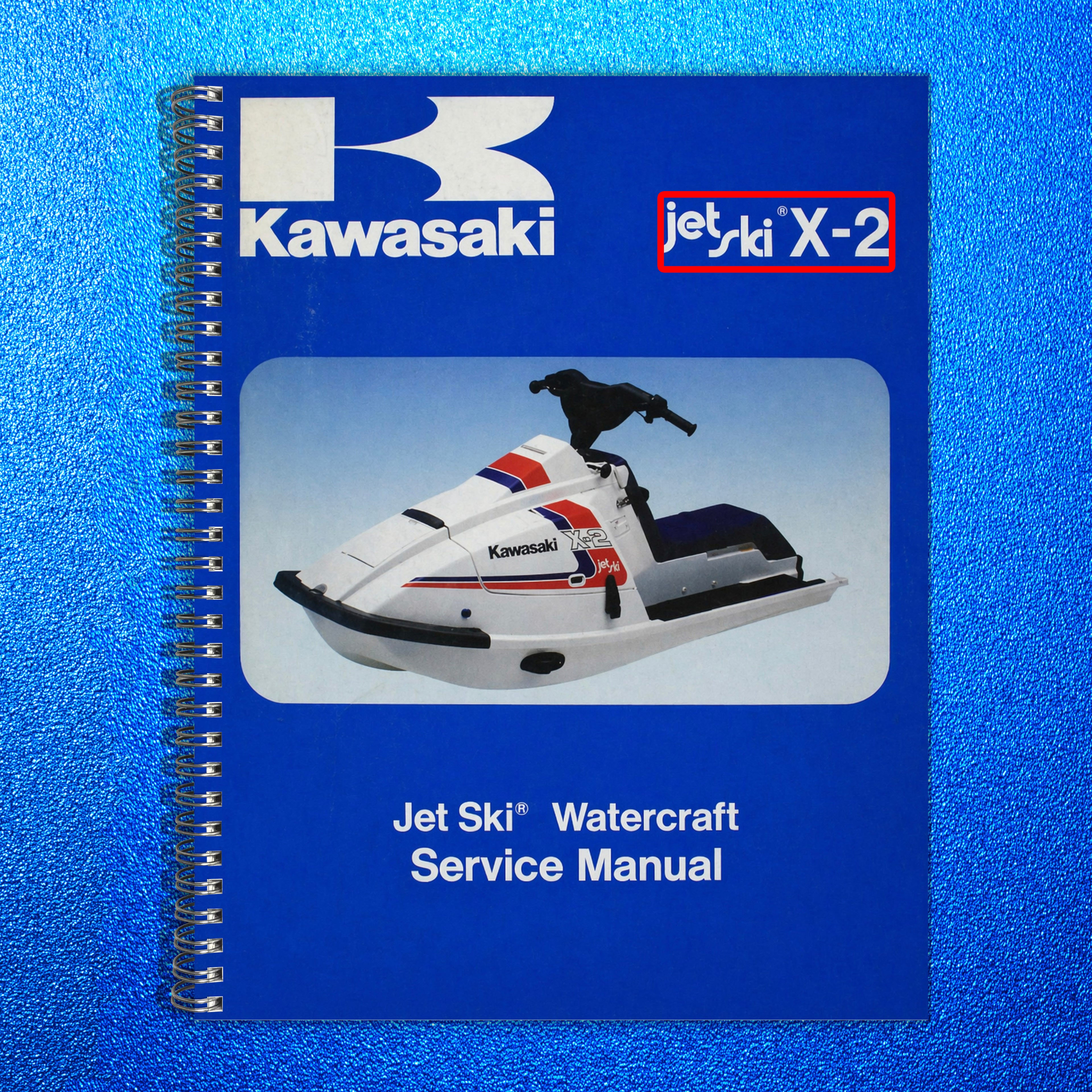 KAWASAKI JF650 X2 JetSki Service Manual With TS Supplement 1986-1991 - BOUND