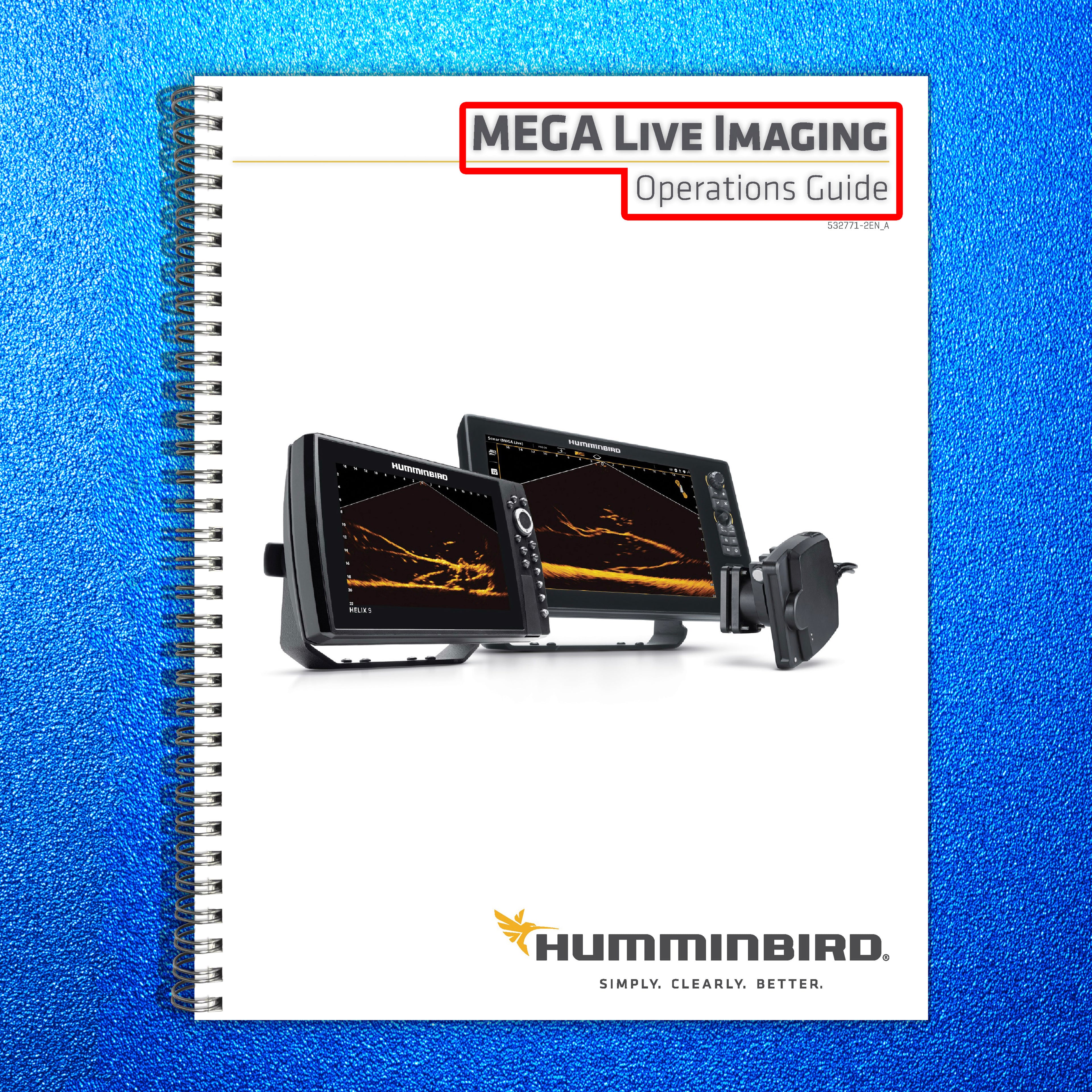 HUMMMINBIRD MEGA Live Imaging User Guide Manual - WIRE BOUND - TOUGH COVERS