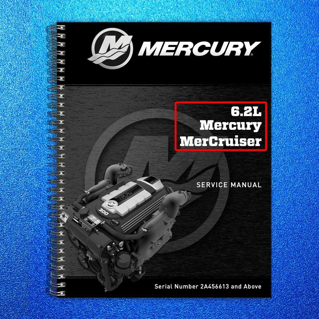 MERCURY 6.2L MERCRUISER SERVICE MANUAL - STEEL WIRE BOUND - PROTECTIVE COVERS