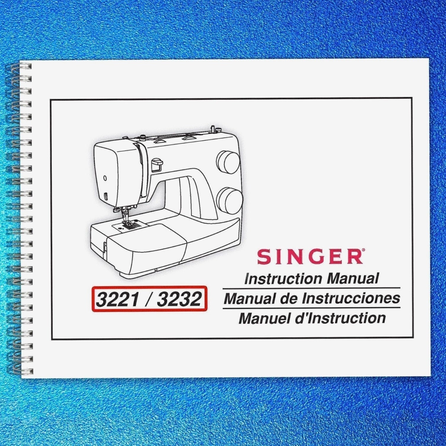 SINGER 3221-3232-SIMPLE Sewing Machine User Manual Instruction Book