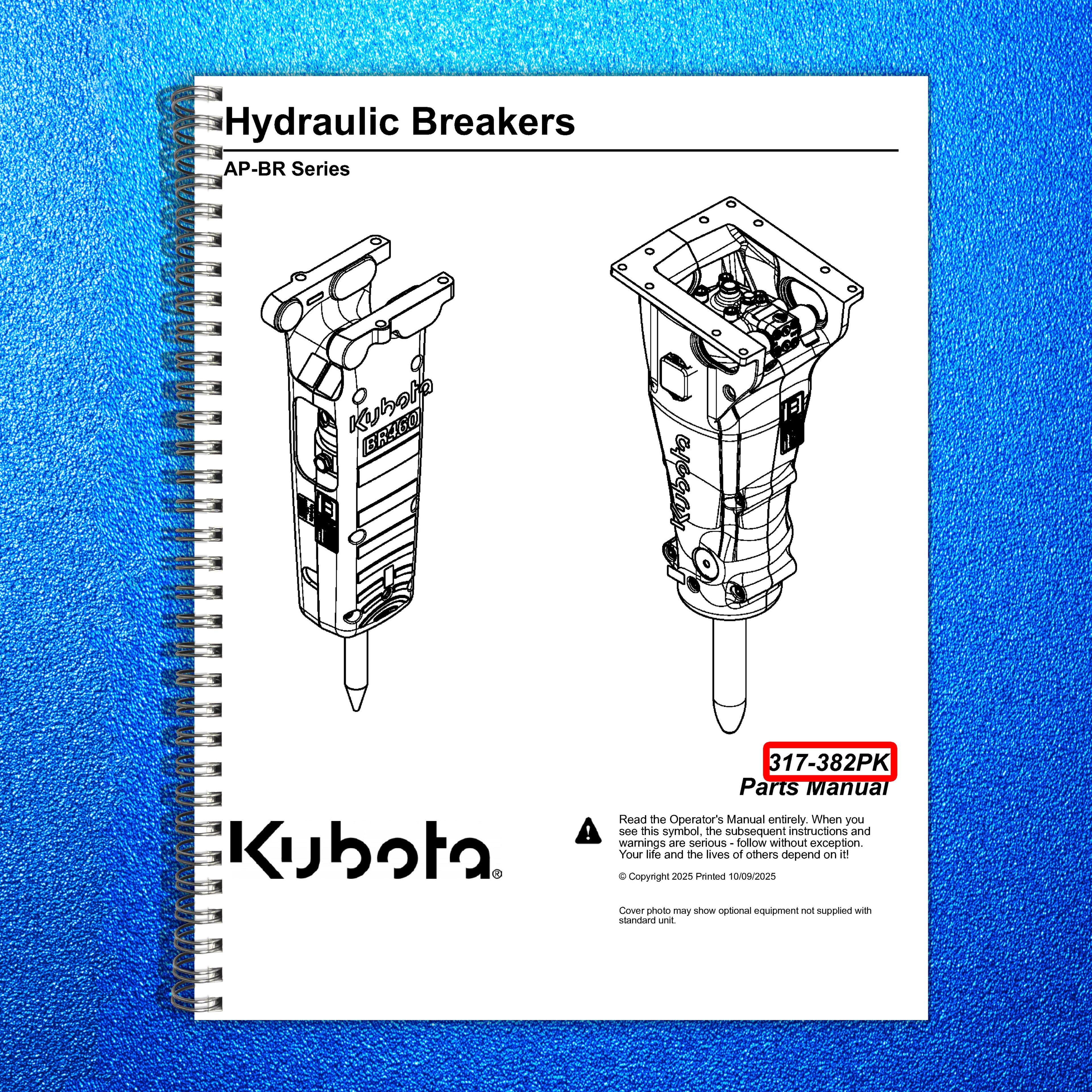 LAND PRIDE BR Series Breakers Parts Manual 2025 - WIRE BOUND - TOUGH COVERS
