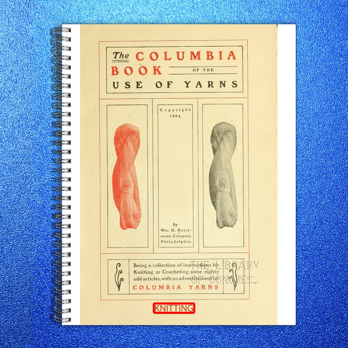 COLUMBIA Knitting And Crocheting Instruction Book 1904 - WIRE BOUND - COVERS