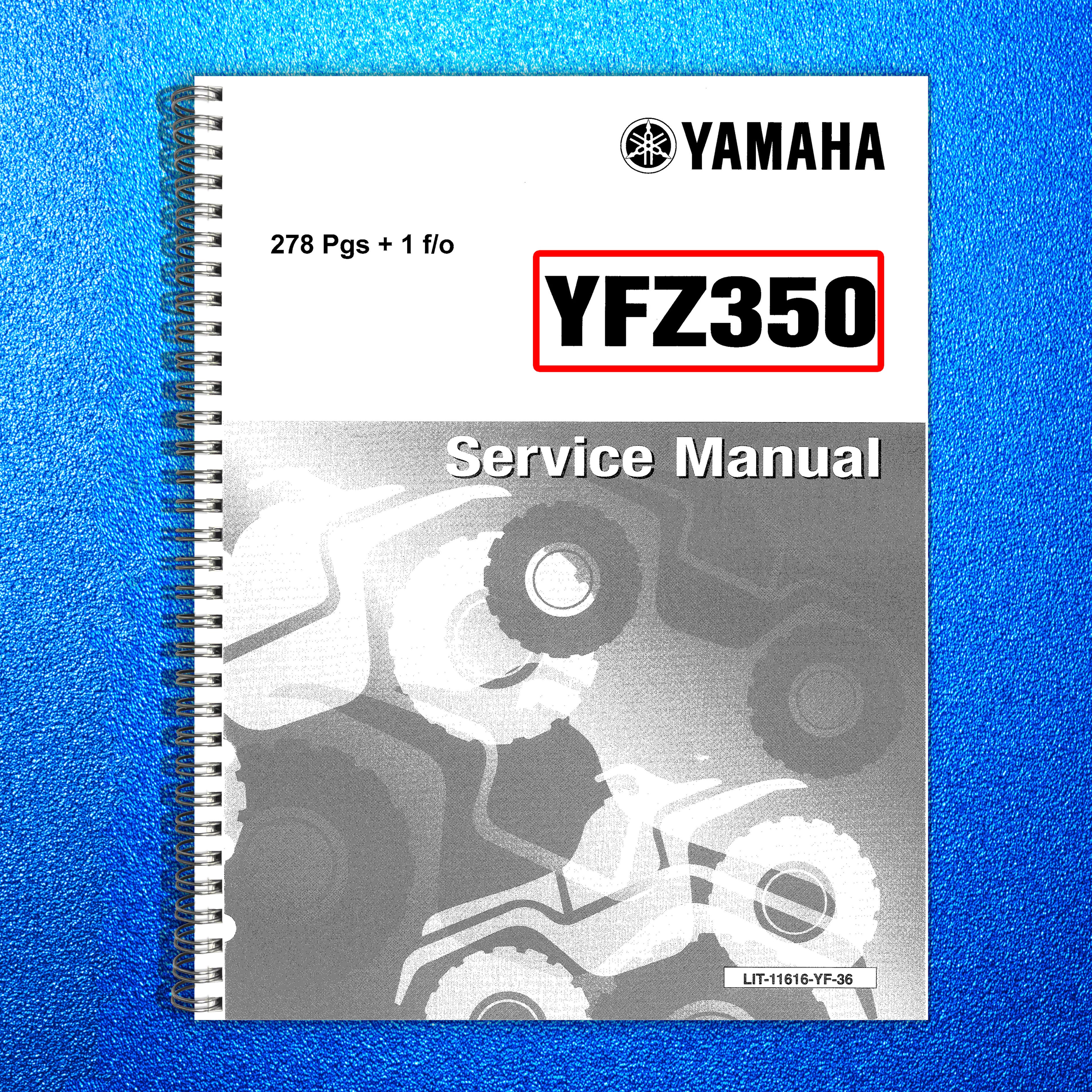 YAMAHA YFZ350 Banshee ATV Service Manual - STEEL WIRE BOUND - PROTECTIVE COVERS