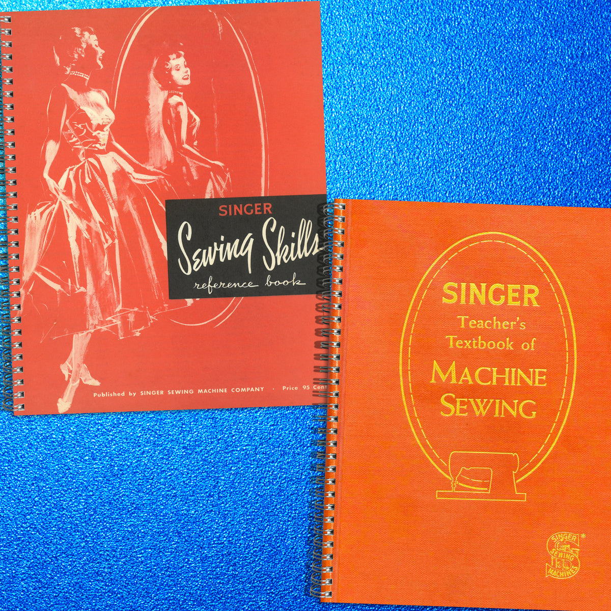 SINGER Sewing Skills Reference & Teacher's Textbook Manual BUNDLE - WIRE BOUND