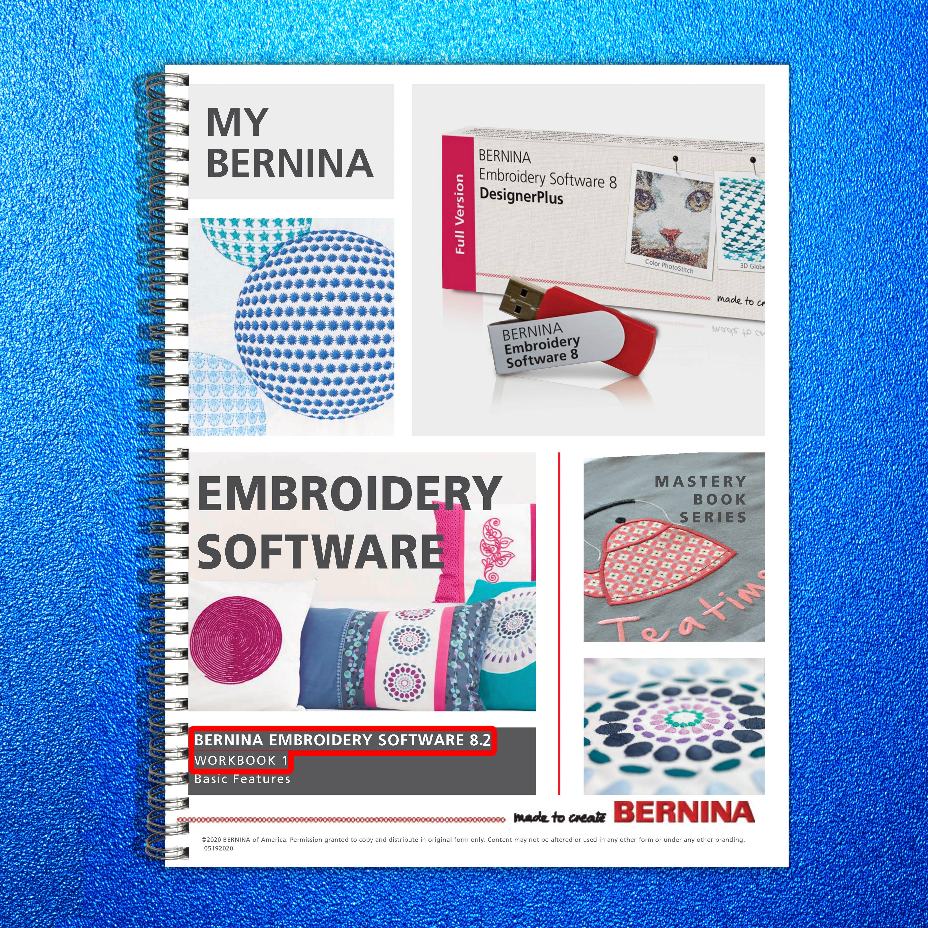 BERNINA Embroidery Software 82 Automatic Digitizing Workbook 1 Manual - BOUND