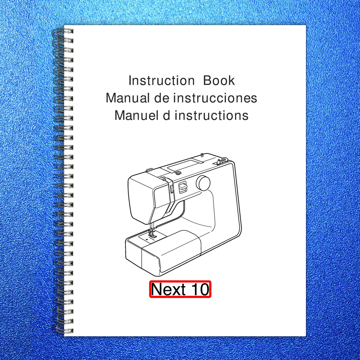 ALFA Next 10 Sewing Machine Instruction Book Manual - WIRE BOUND - TOUGH COVERS