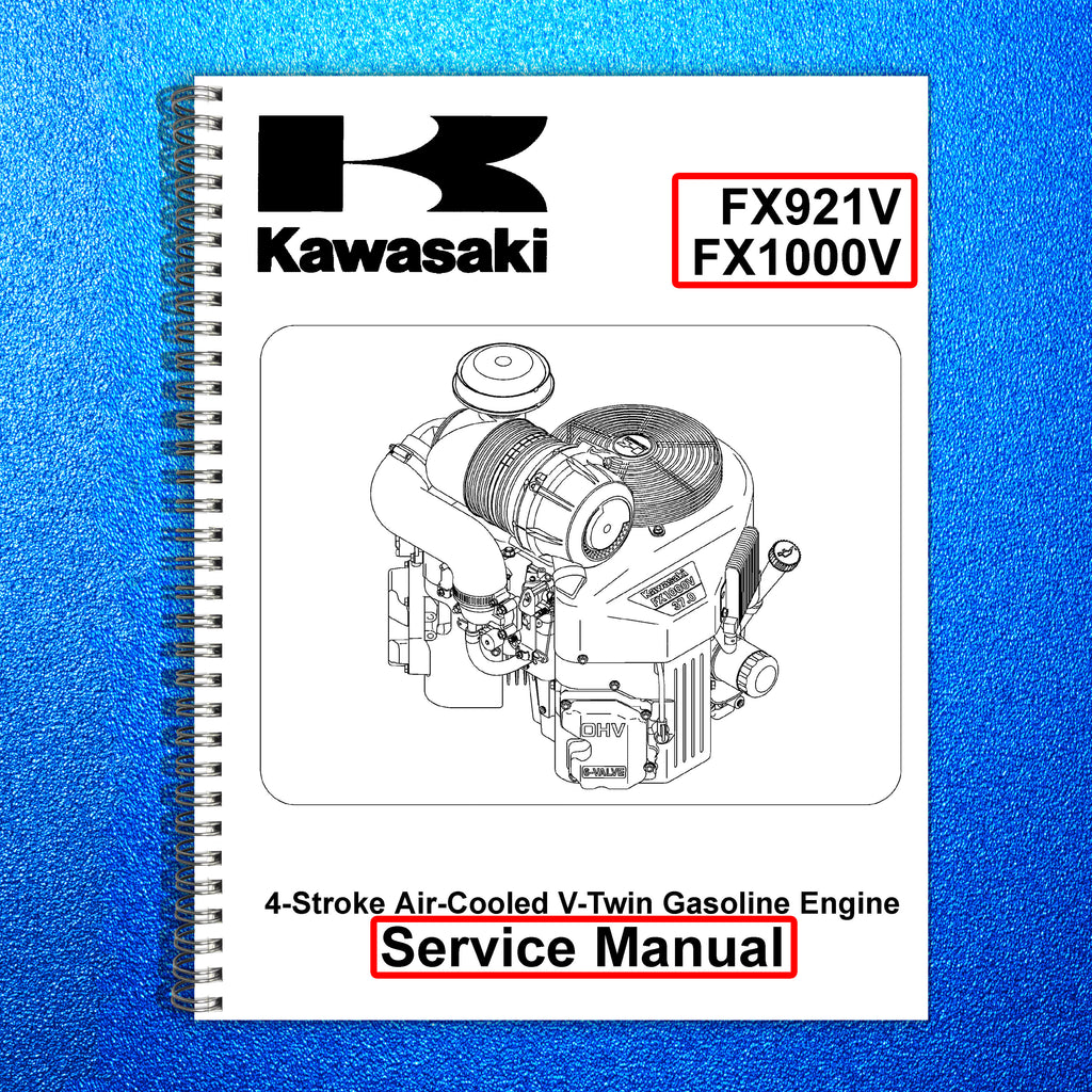 KAWASAKI FX921V FX1000V GAS ENGINE SERVICE MANUAL - WIRE BOUND - TOUGH COVERS