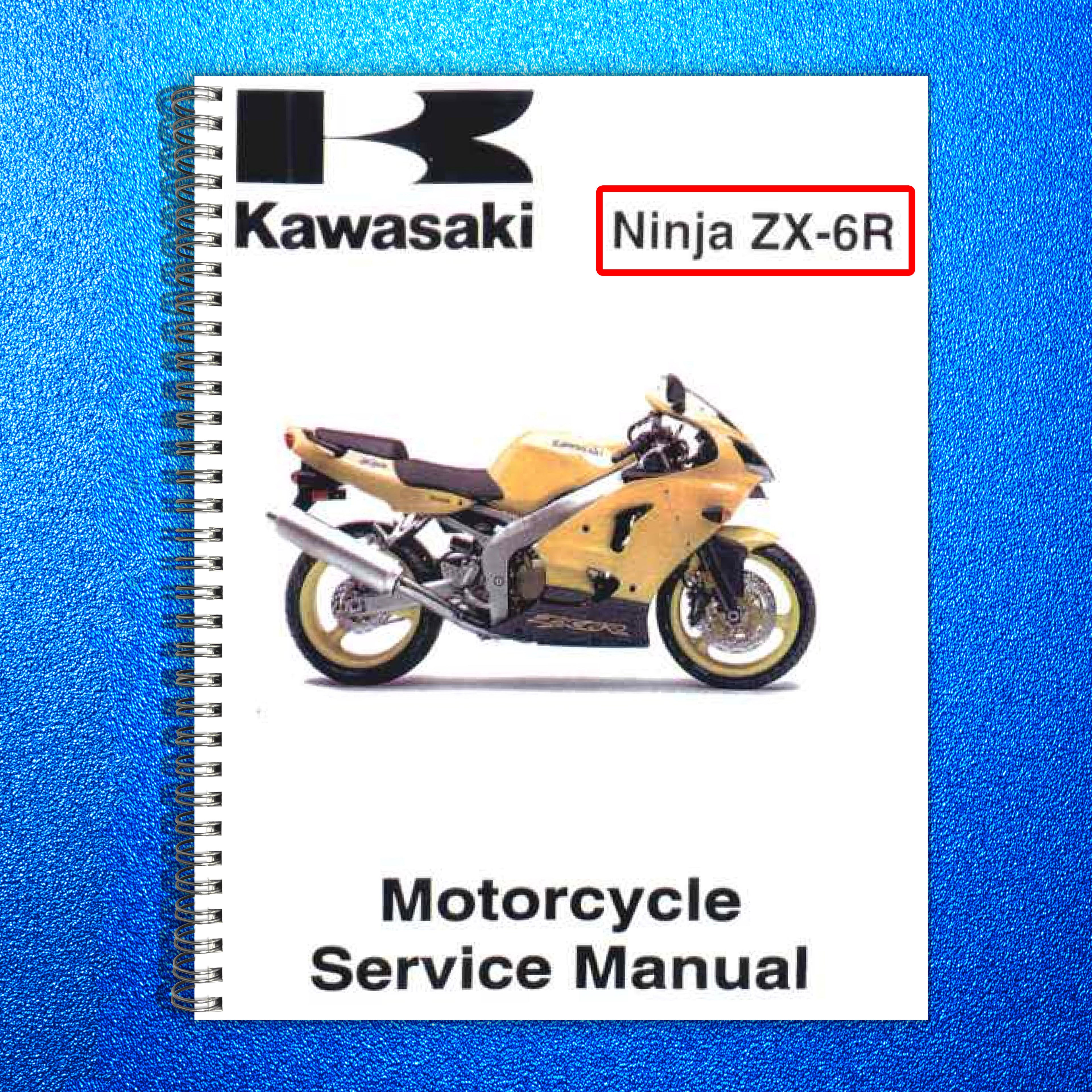 KAWASAKI NINJA ZX-6R MOTORCYCLE SERVICE MANUAL - WIRE BOUND - TOUGH COVERS