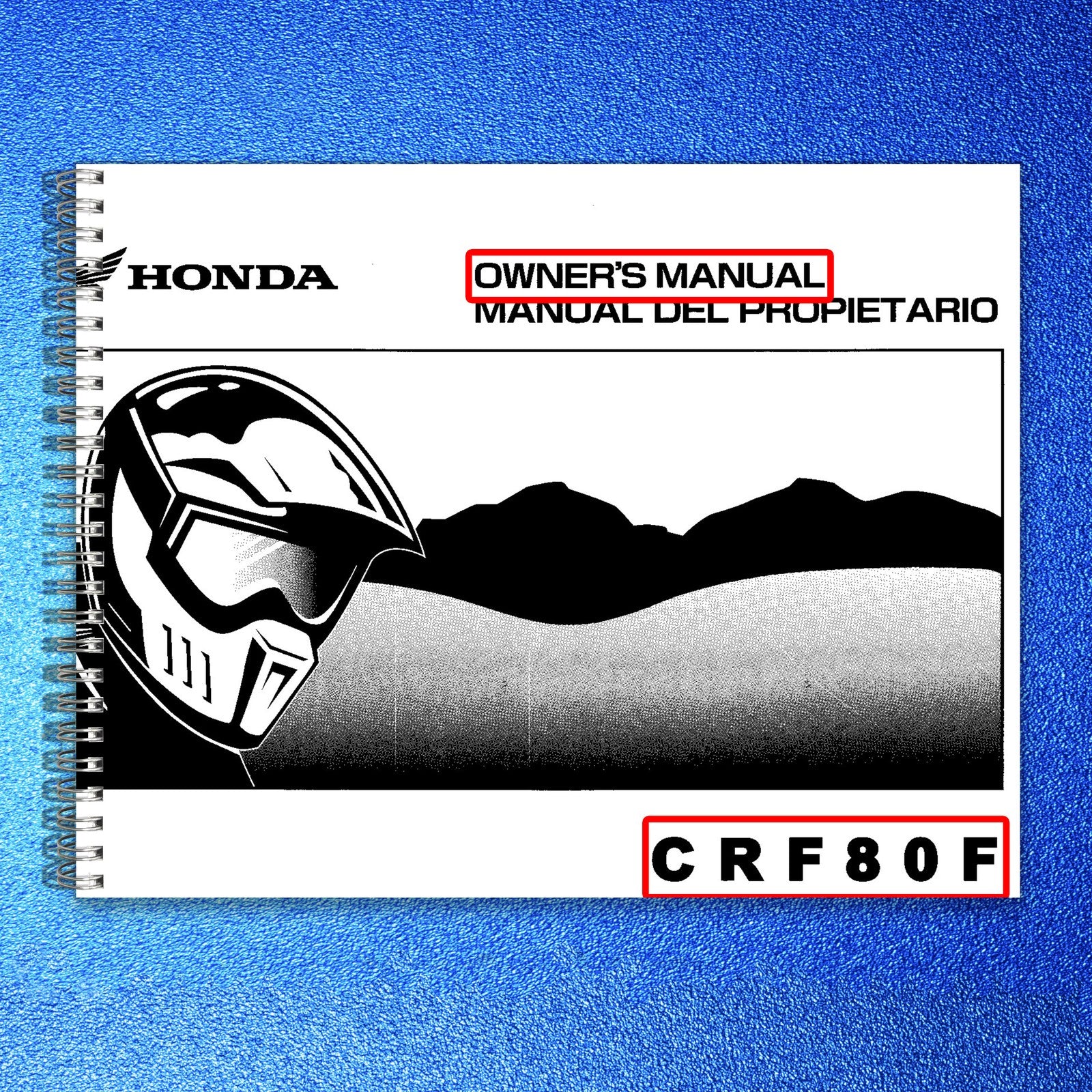 HONDA CRF80F Owners Manual 2007 - BOUND - COVERS - XL FOLDOUT PAGES
