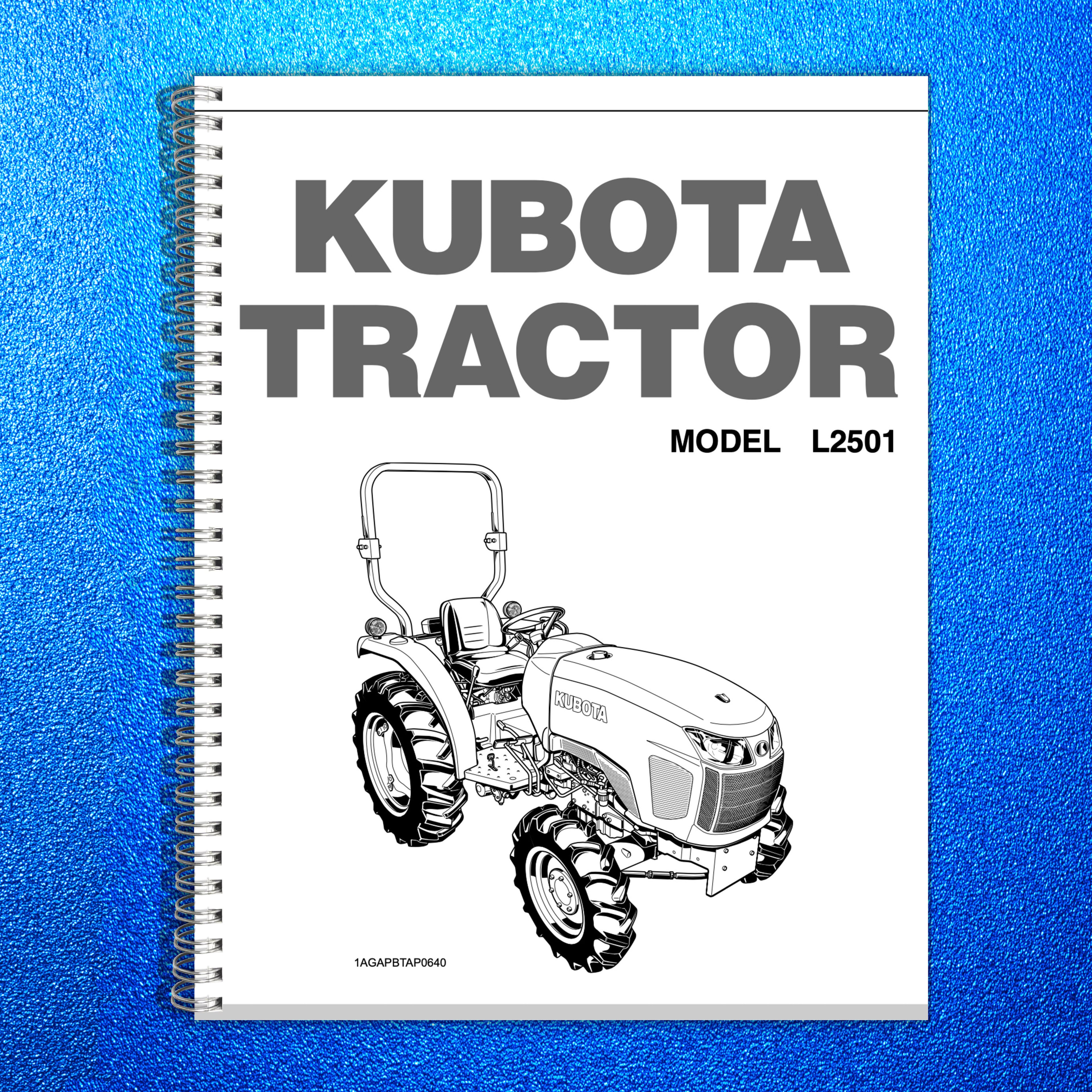 KUBOTA L2501 Tractor Operator's Manual Operation User Guide 97 Pages WIRE BOUND