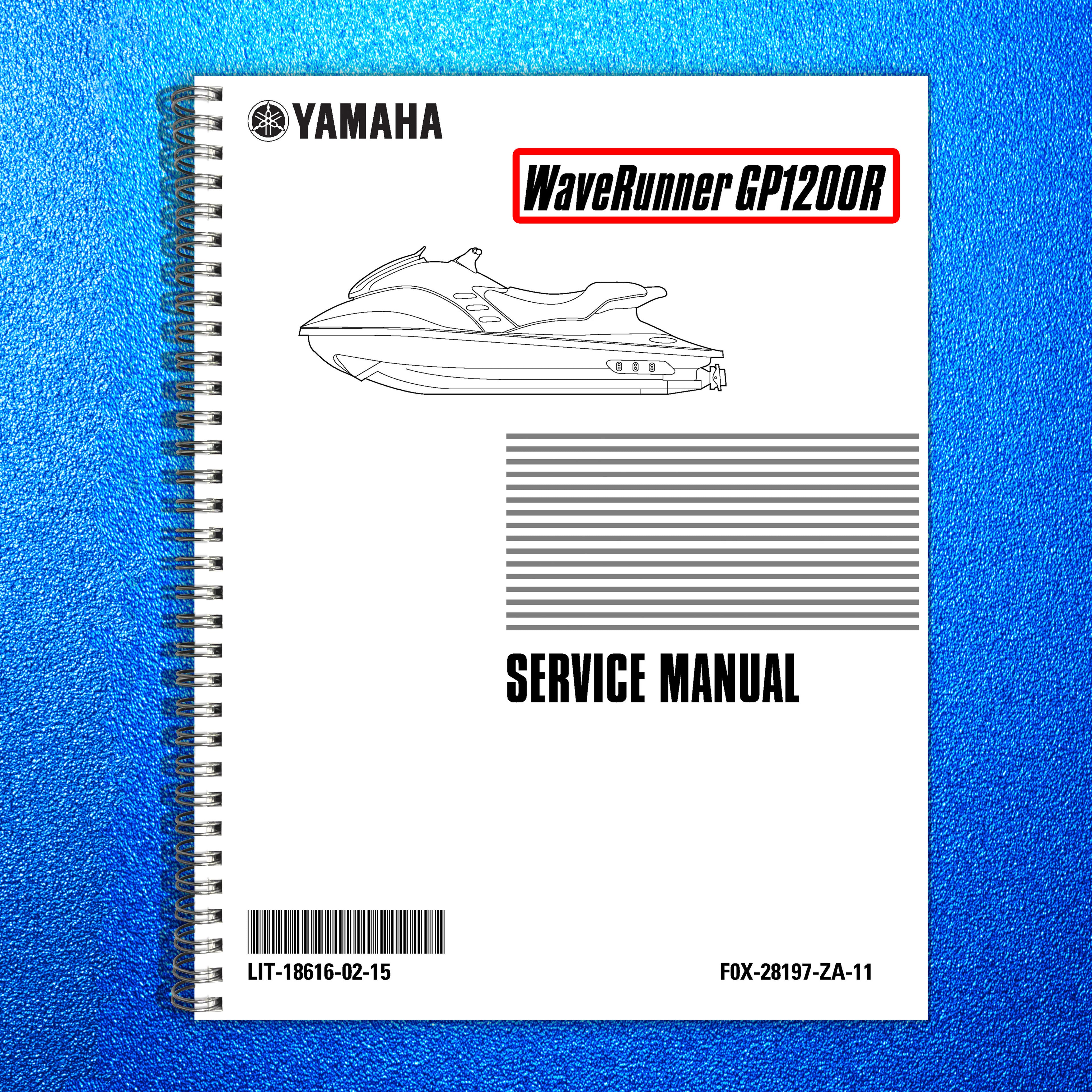 YAMAHA WaveRunner GP1200R Service Manual - BOUND - COVERS - XL FOLDOUT PAGES