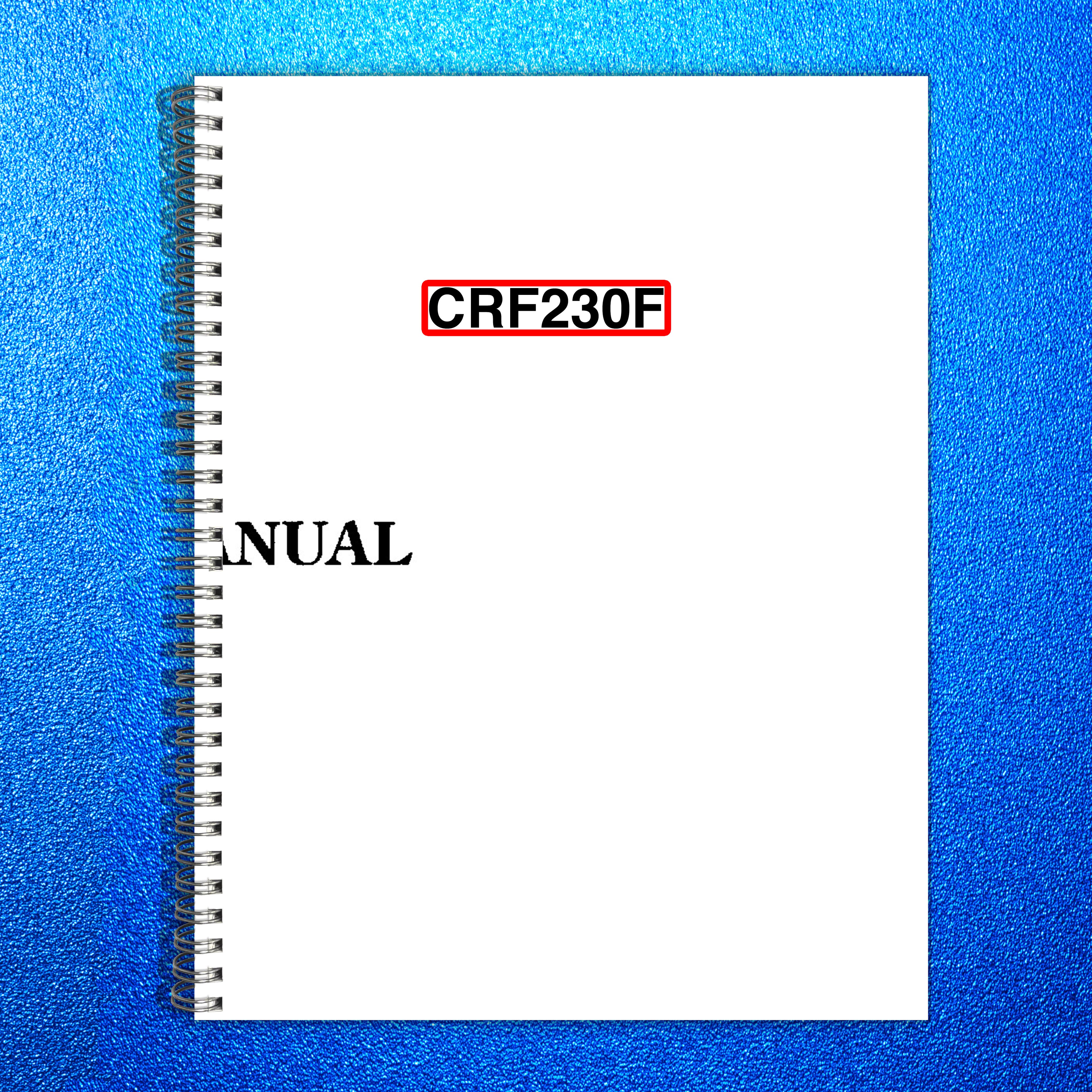 HONDA CRF230F Motorcycle Owners Manual 2002 - STEEL WIRE BOUND - TOUGH COVERS