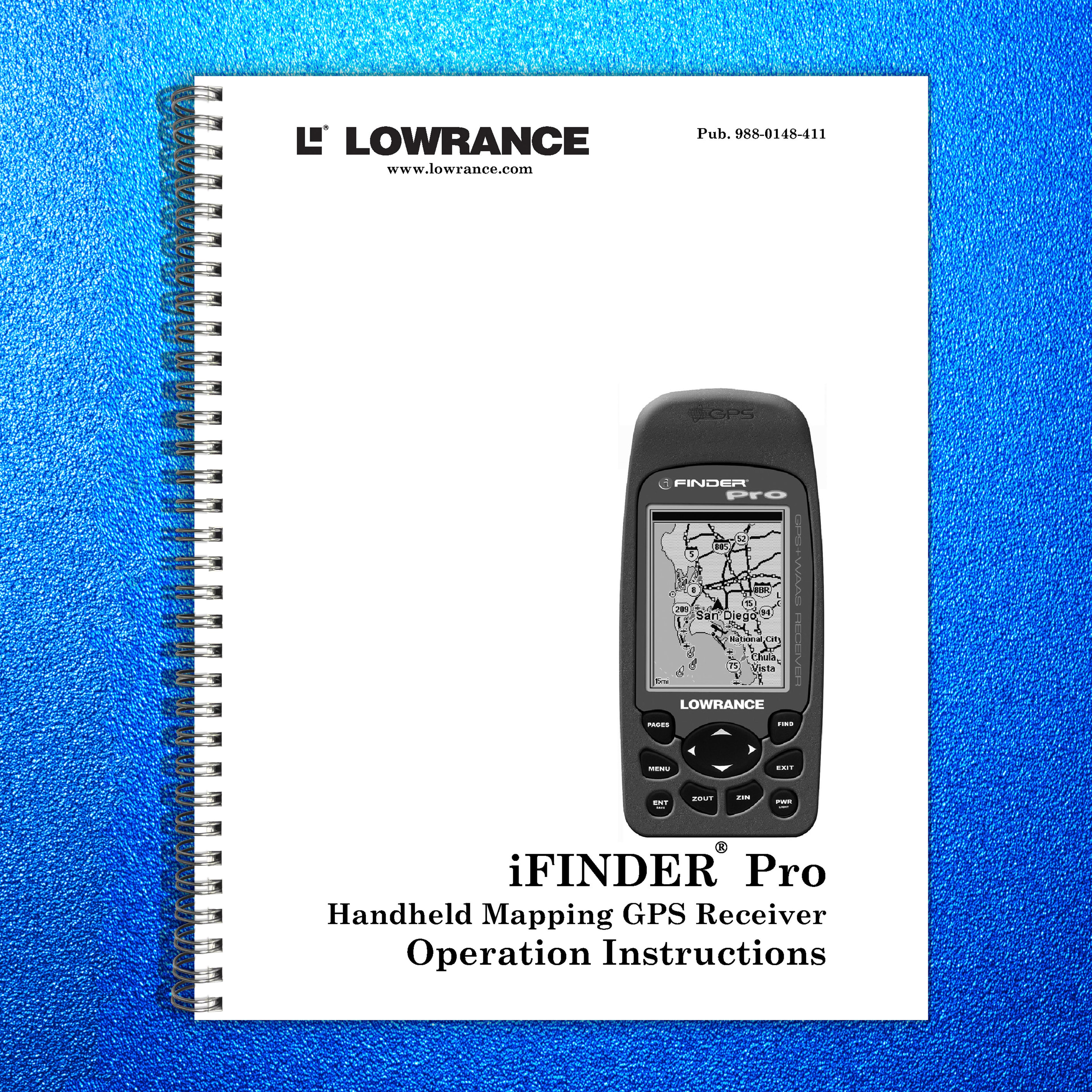 LOWRANCE electronic IFINDER PRO User Manual - STEEL WIRE BOUND - TOUGH COVERS