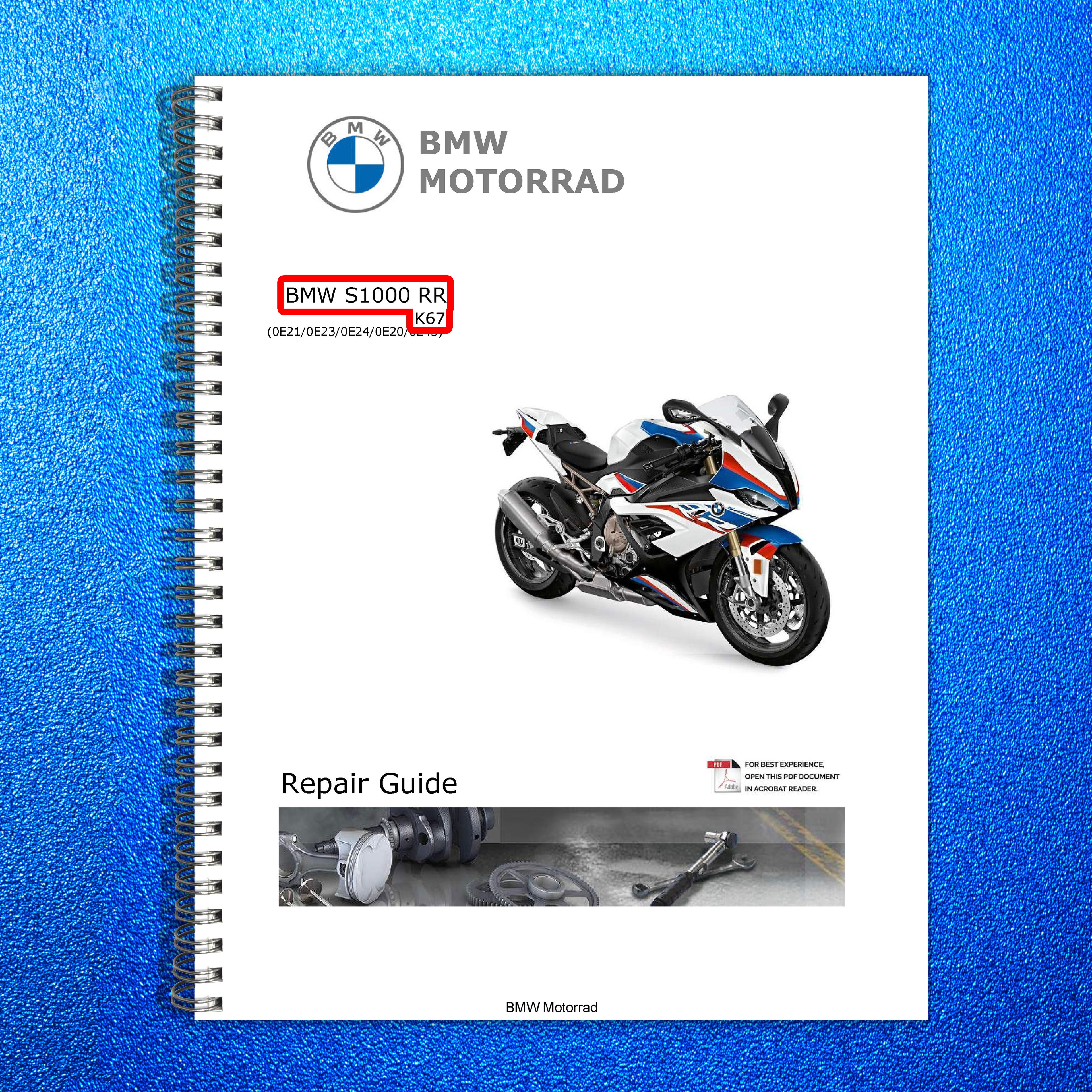 BMW S1000 RR K67 Motorcycle Service Manual - STEEL WIRE BOUND - TOUGH COVERS