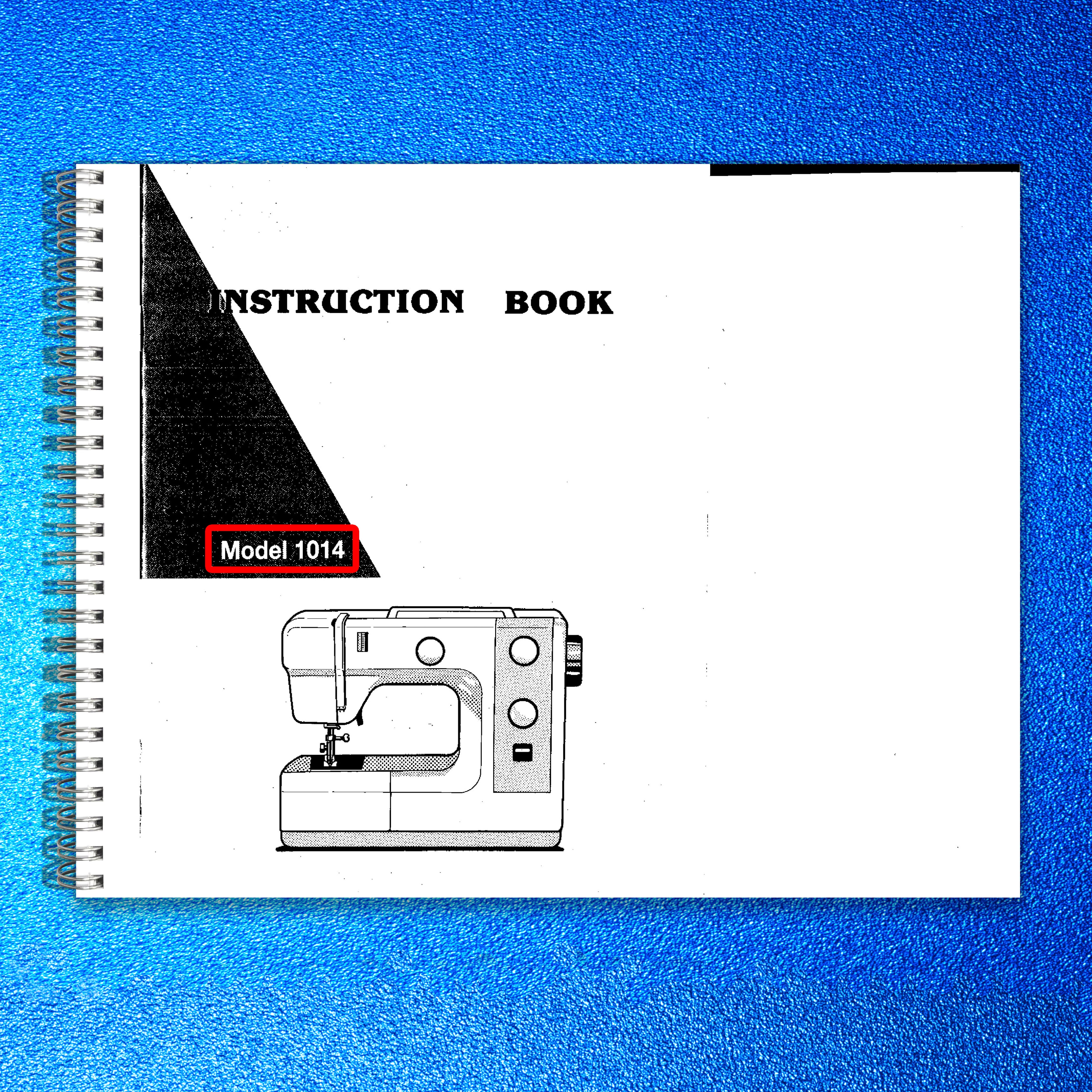SINGER 1014 Instruction Manual - STEEL WIRE BOUND - PROTECTIVE COVERS