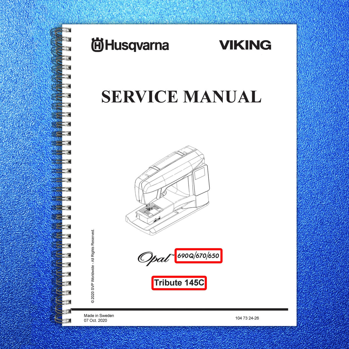 HUSQVARNA VIKING Opal 650 670 690Q Tribute 145C Service Manual - WIRE BOUND
