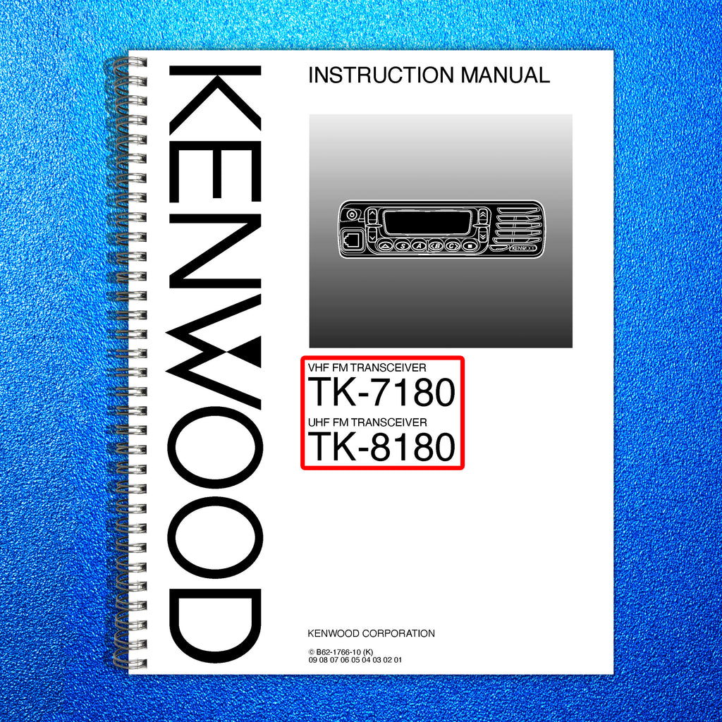 KENWOOD TK-7180 TK-8180 INSTRUCTION MANAUAL - STEEL WIRE BOUND - TOUGH COVERS