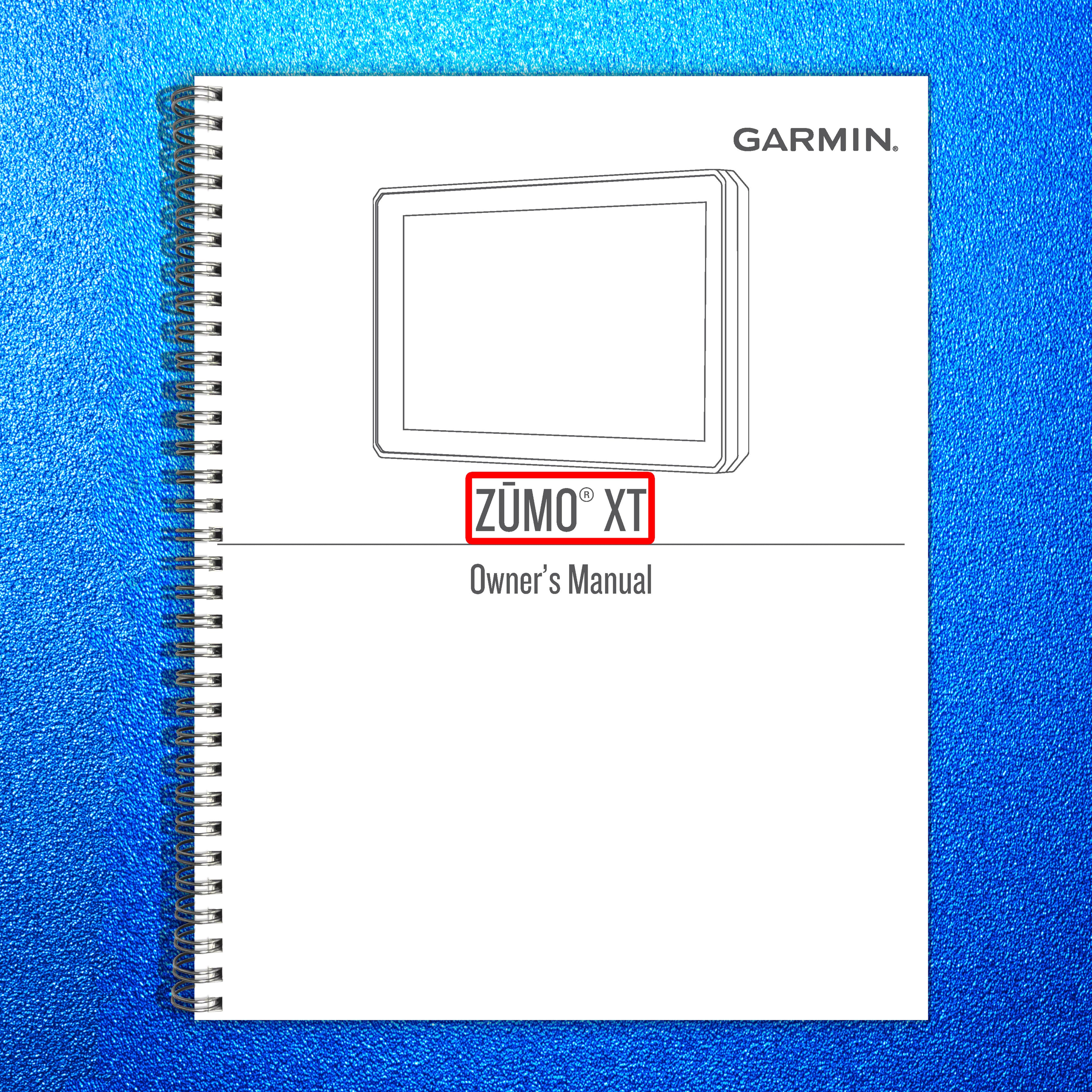 GARMIN Zumo XT Owners Manual 2021 - STEEL WIRE BOUND - PROTECTIVE COVERS