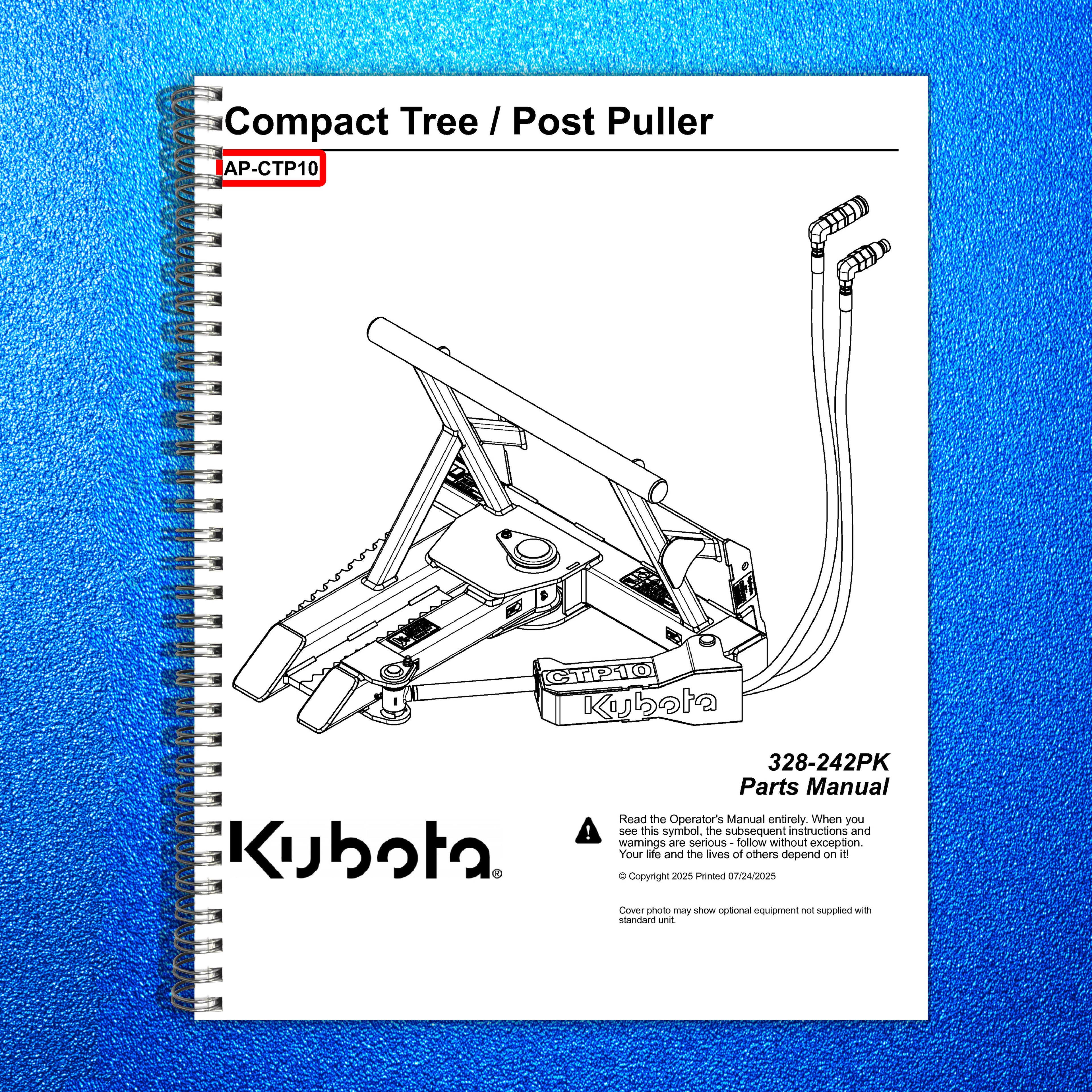 LAND PRIDE CTP10 Series Compact Tree Puller Parts Manual 2025 - WIRE BOUND