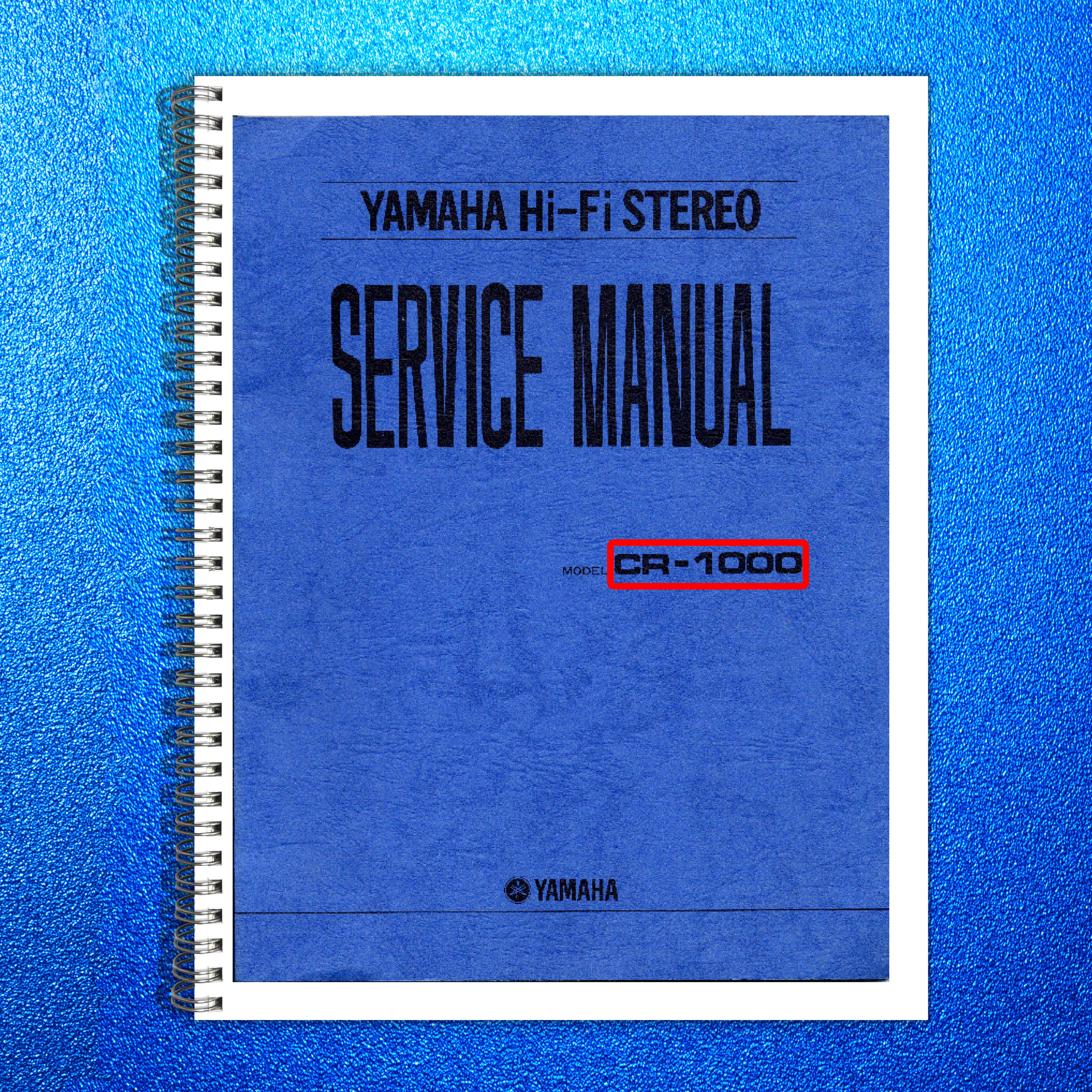 YAMAHA CR-1000 FM Stereo Receiver Service Manual - BOUND - COVERS - XL FOLDOUTS