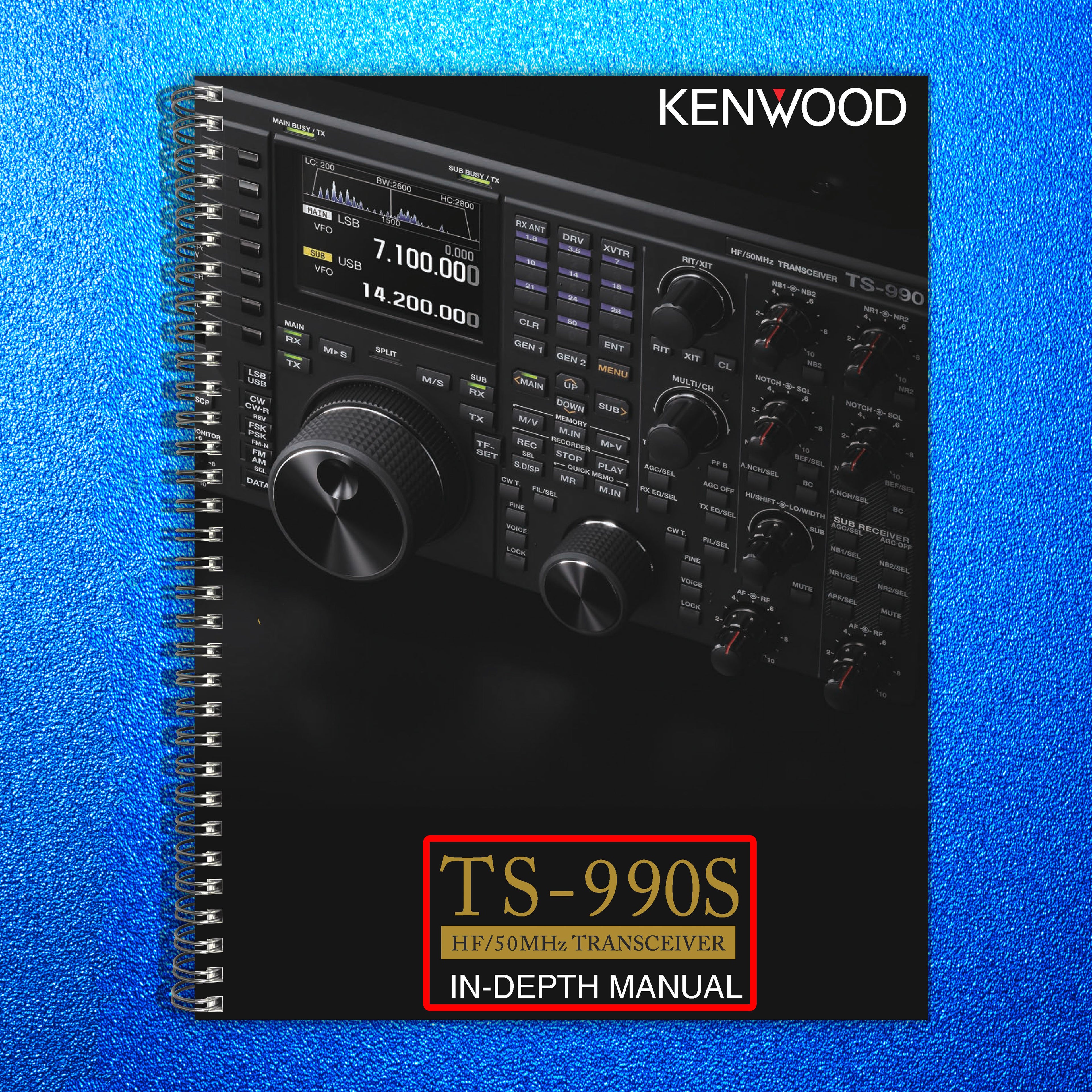 KENWOOD TS-990S IN-DEPTH MANUAL -  STEEL WIRE BOUND - TOUGH COVERS