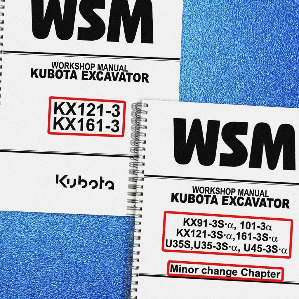 KUBOTA KX121-3 KX161-3 WORKSHOP MANUAL WSM EXCAVATOR +MINOR CHANGE CH+ FOLDOUTS!