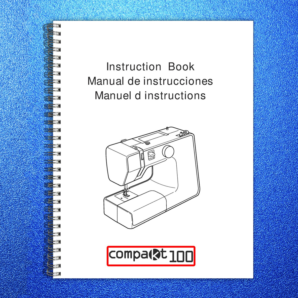 ALFA Compakt 100 Sewing Machine Instruction Book Manual - WIRE BOUND - COVERS