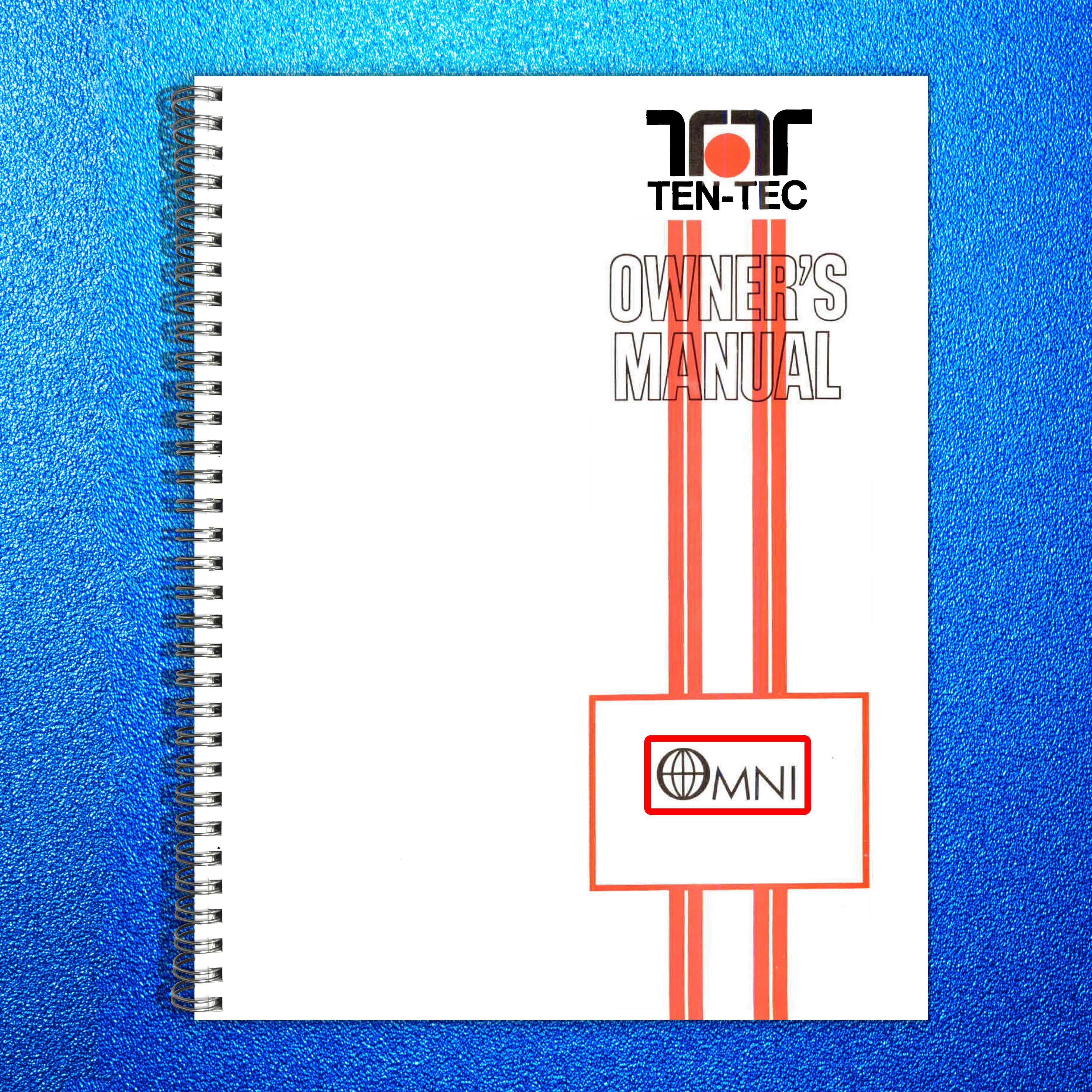 TEN TEC Omni Model 546 Owners Manual - STEEL WIRE BOUND - PROTECTIVE COVERS