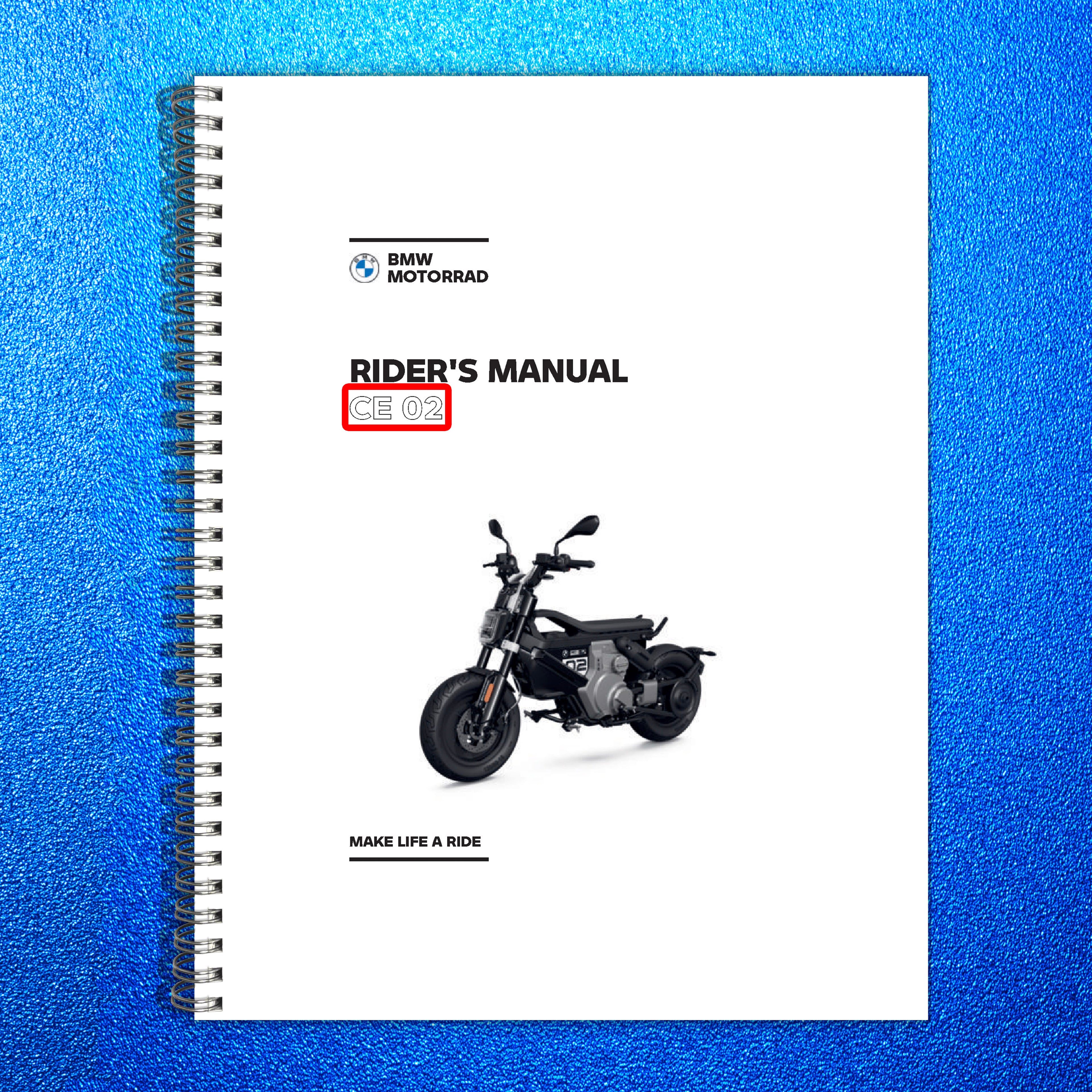 BMW MOTORRAD CE 02 eParkourer Owners Manual 2025 - WIRE BOUND - TOUGH COVERS