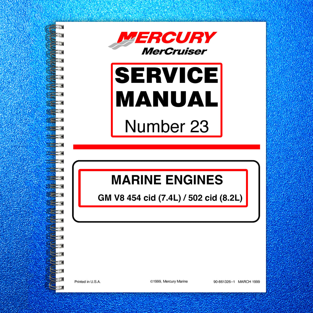 MERCURY MerCruiser Service Manual No. 23 Marine Engines - WIRE BOUND - COVERS