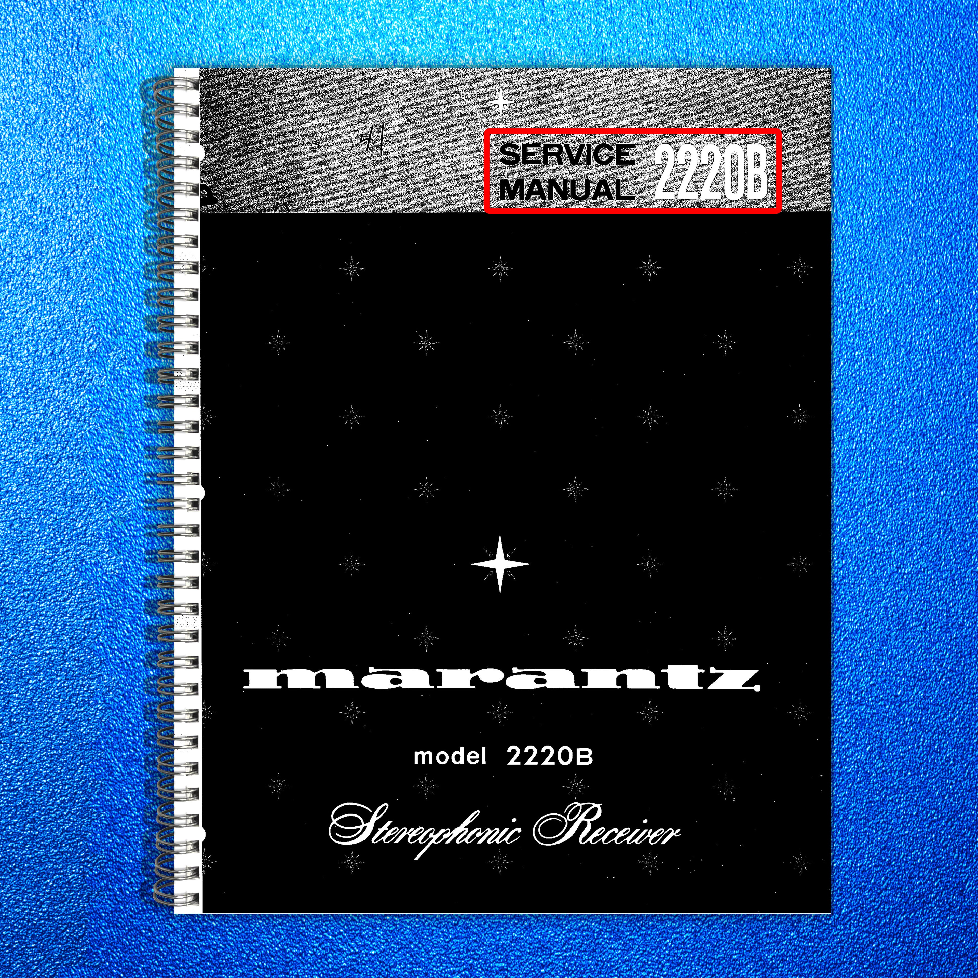 MARANTZ 2220B Service Manual - STEEL WIRE BOUND - PROTECTIVE COVERS