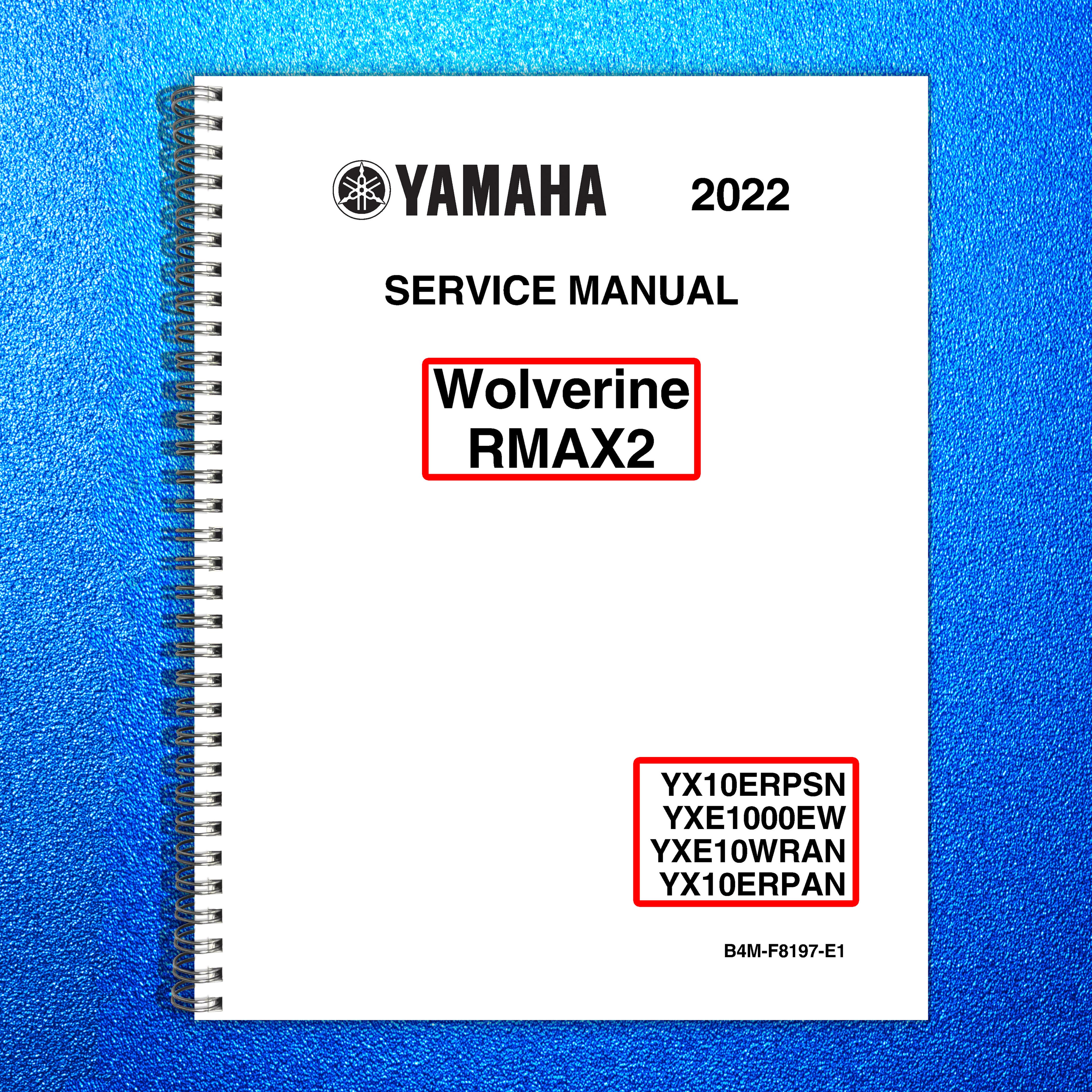 YAMAHA Wolverine RMAX2 YX10ERPSN UTV Service Manual 2022, FOLDOUTS