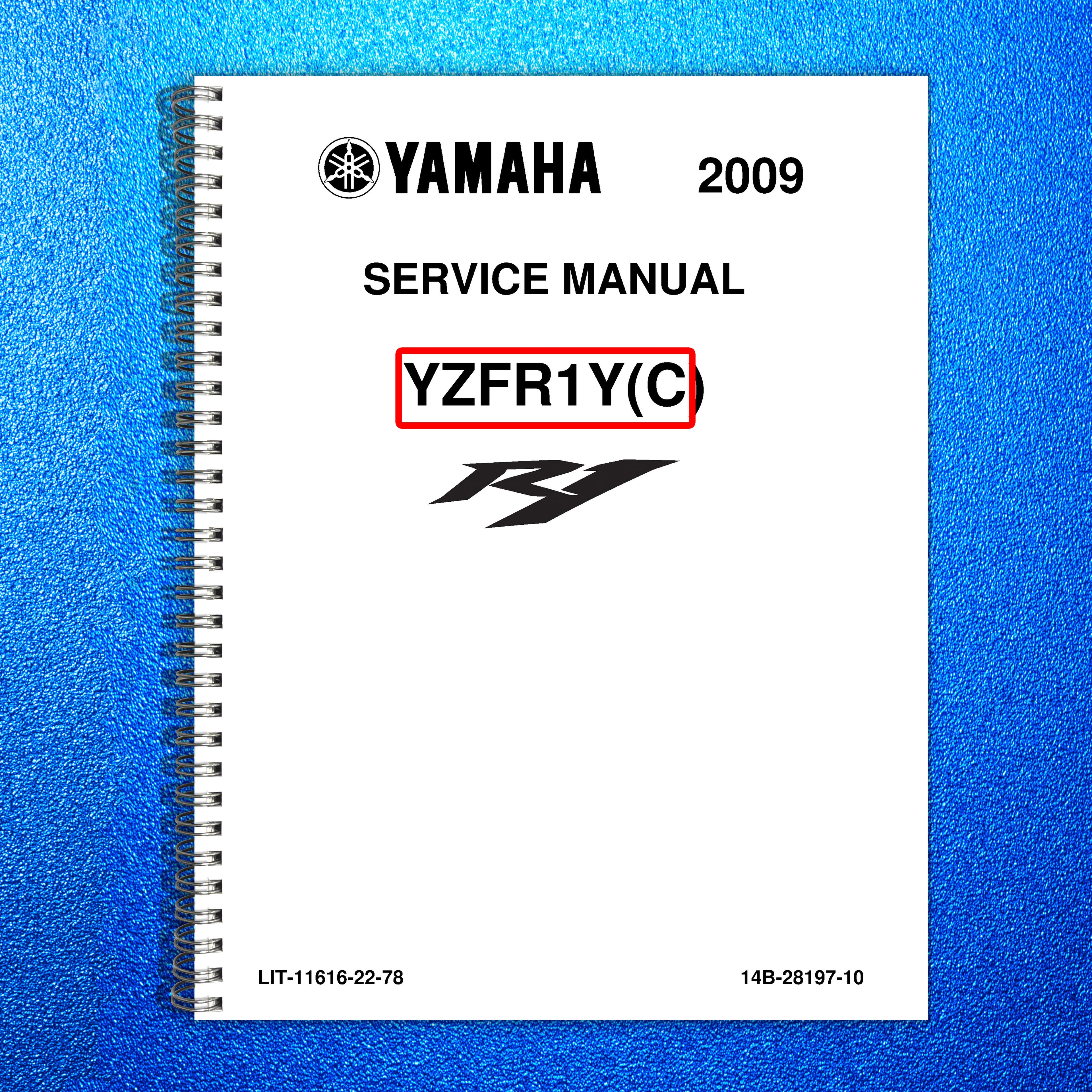 YAMAHA YZF-R1 YZFR1Y Motorcycle Service Manual 2009 - BOUND - COVERS - FOLDOUTS