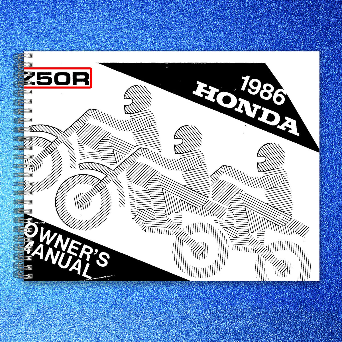 HONDA Z50R Motorcycle Owners Manual 1986 - STEEL WIRE BOUND - PROTECTIVE COVERS
