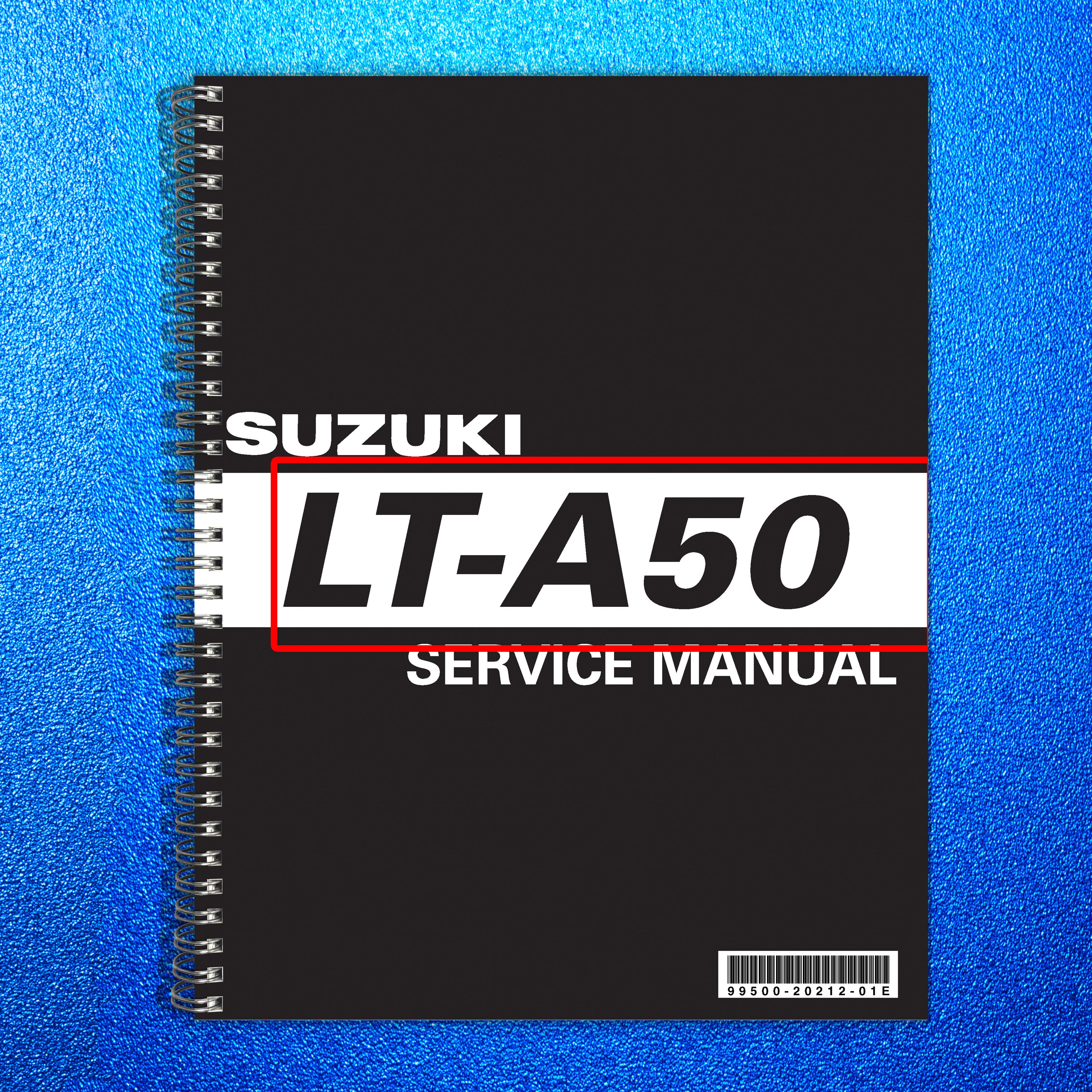 SUZUKI LT-A50 Service Manual 2 - STEEL WIRE BOUND - PROTECTIVE COVERS