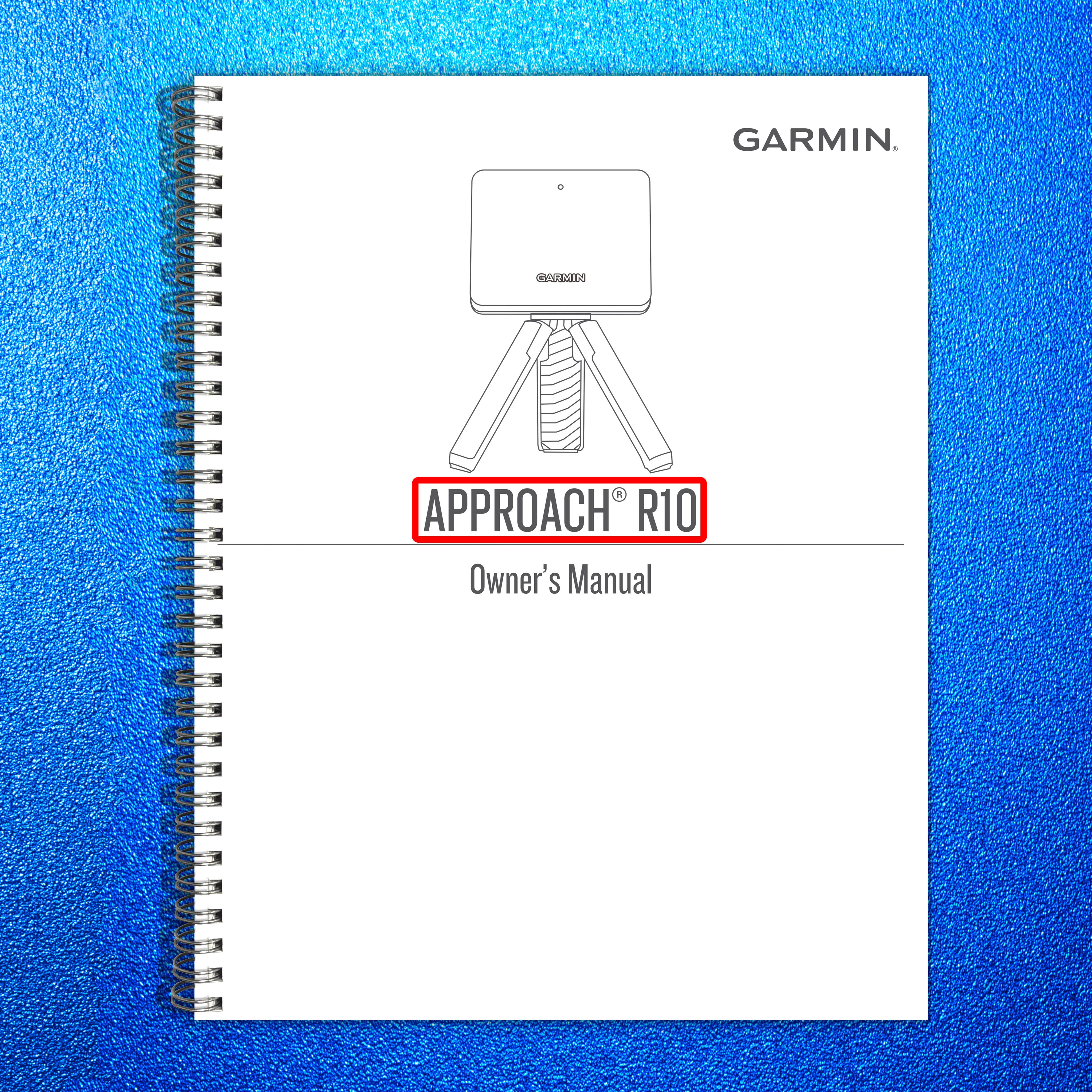 GARMIN Approach R10 Owners Manual 2021 - STEEL WIRE BOUND - PROTECTIVE COVERS