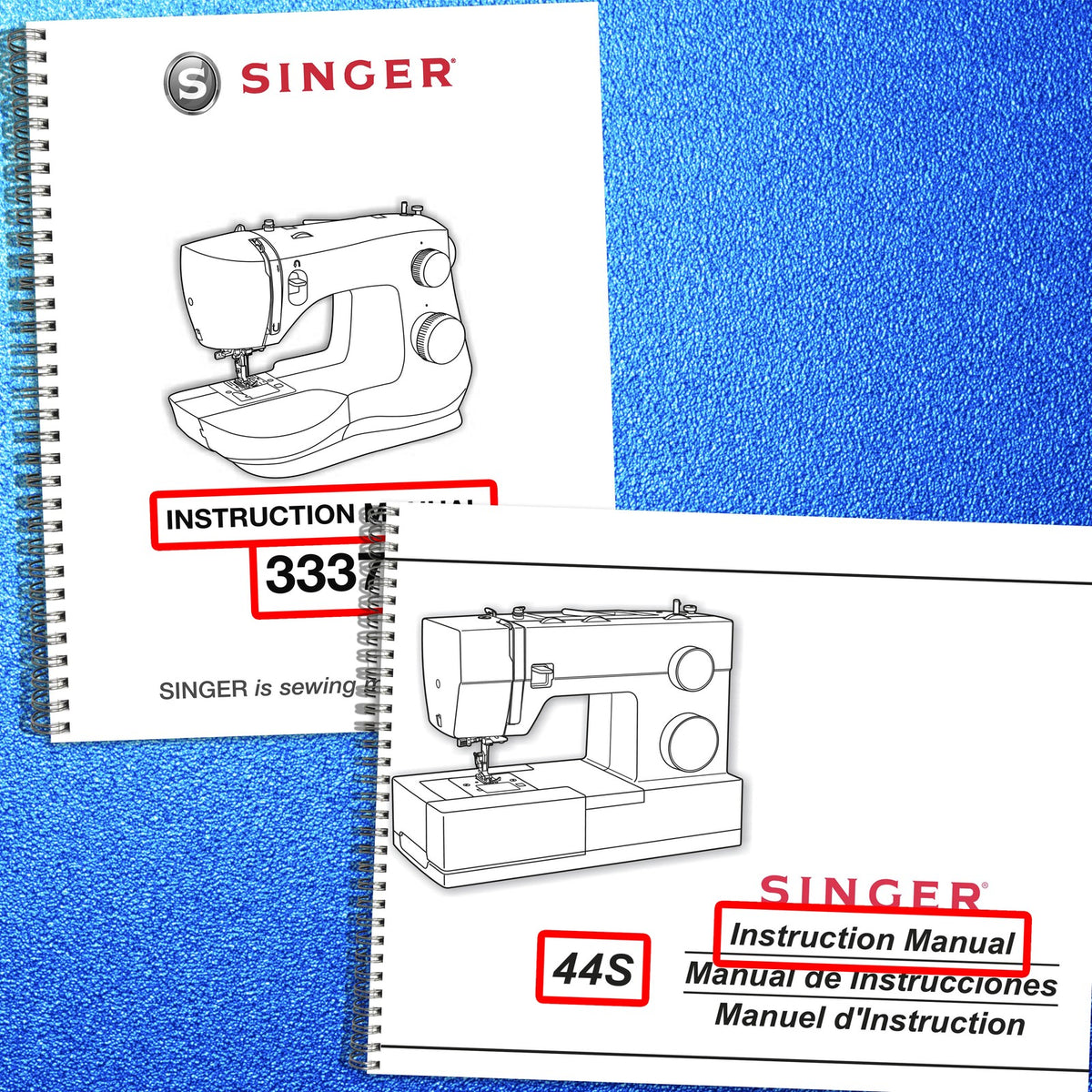 SINGER 3337 44S Sewing Machine Operators Manual BUNDLE - WIRE BOUND - COVERS