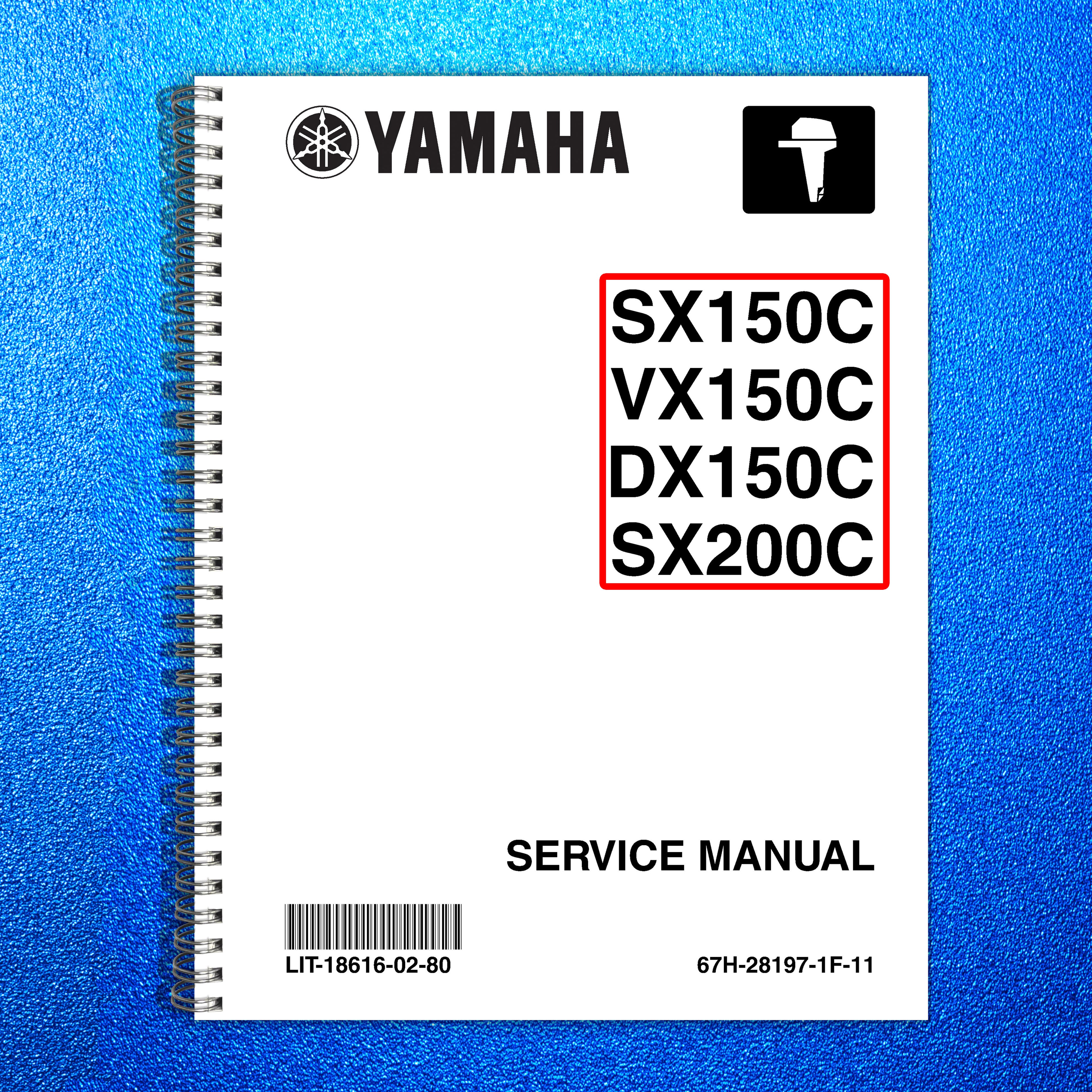 YAMAHA SX150C VX150C DX150C SX200 Service Manual - BOUND - COVERS - XL FOLDOUTS