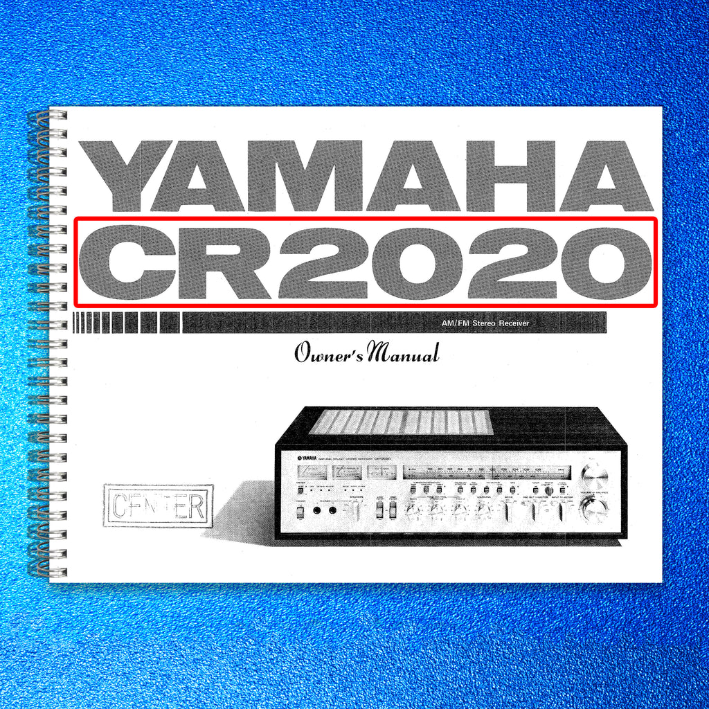 YAMAHA CR 2020 User Manual Owners Manual - STEEL WIRE BOUND - PROTECTIVE COVERS