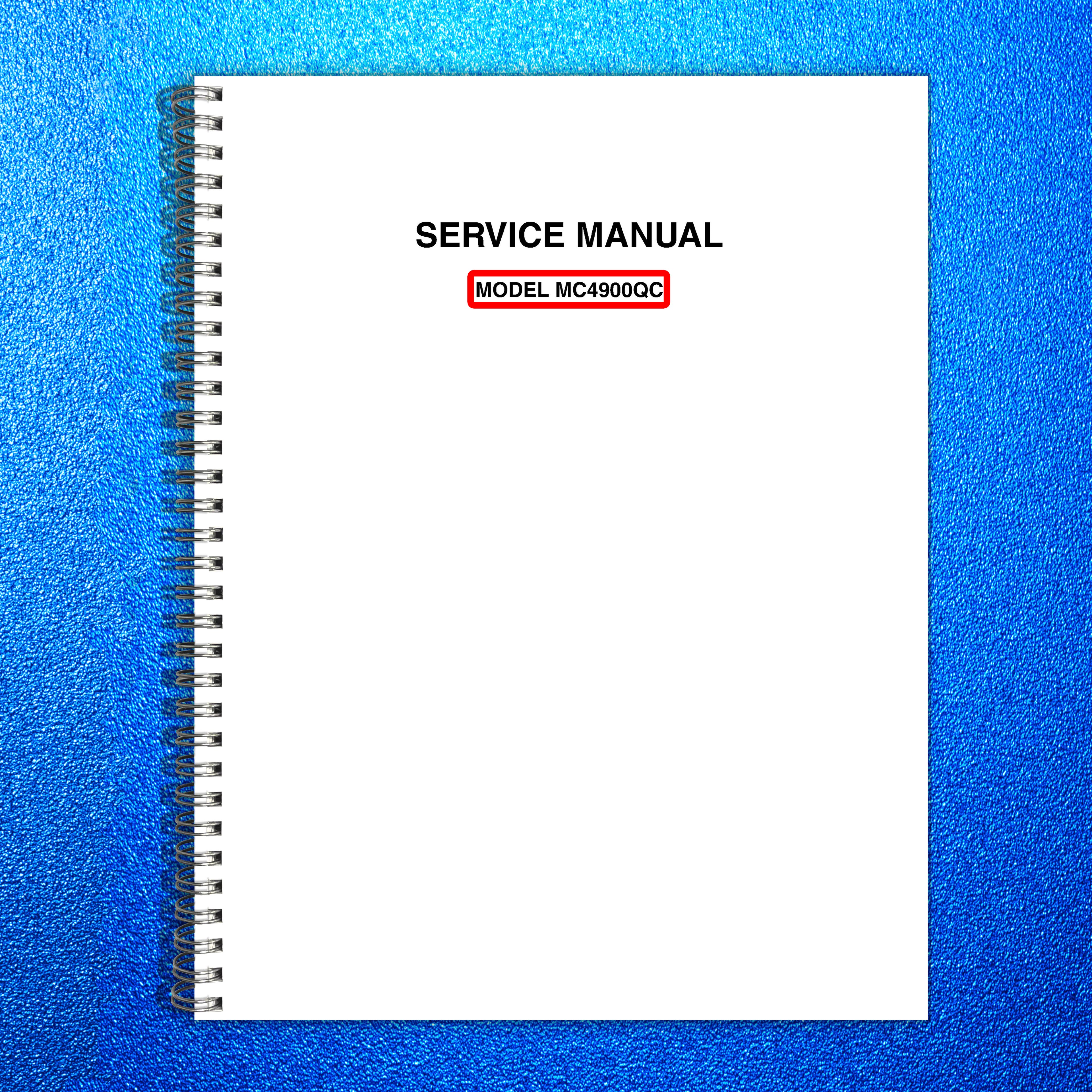 JANOME MC4900QC Service Manual - STEEL WIRE BOUND - PROTECTIVE COVERS