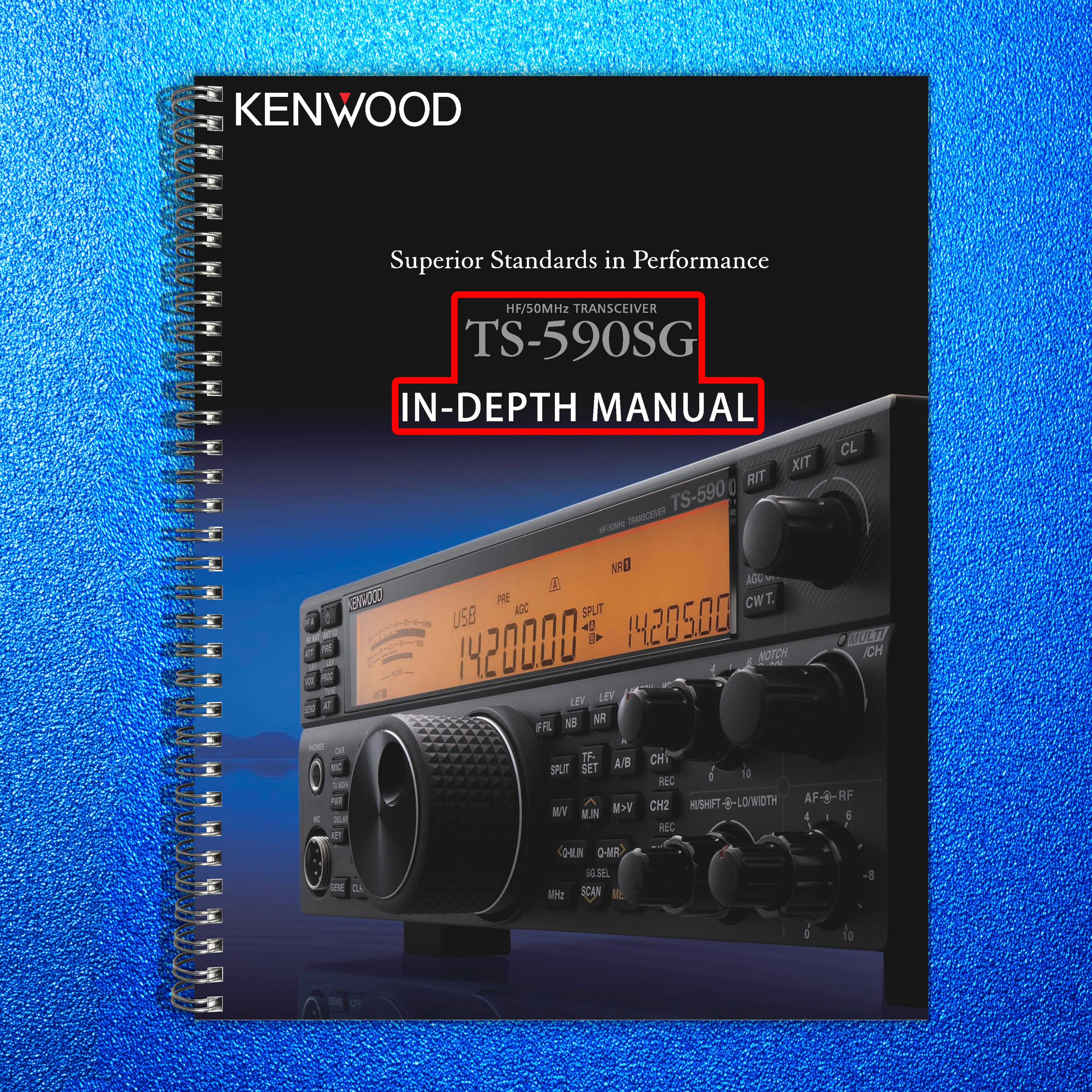 KENWOOD TS-590SG IN-DEPTH MANUAL -  STEEL WIRE BOUND - TOUGH COVERS