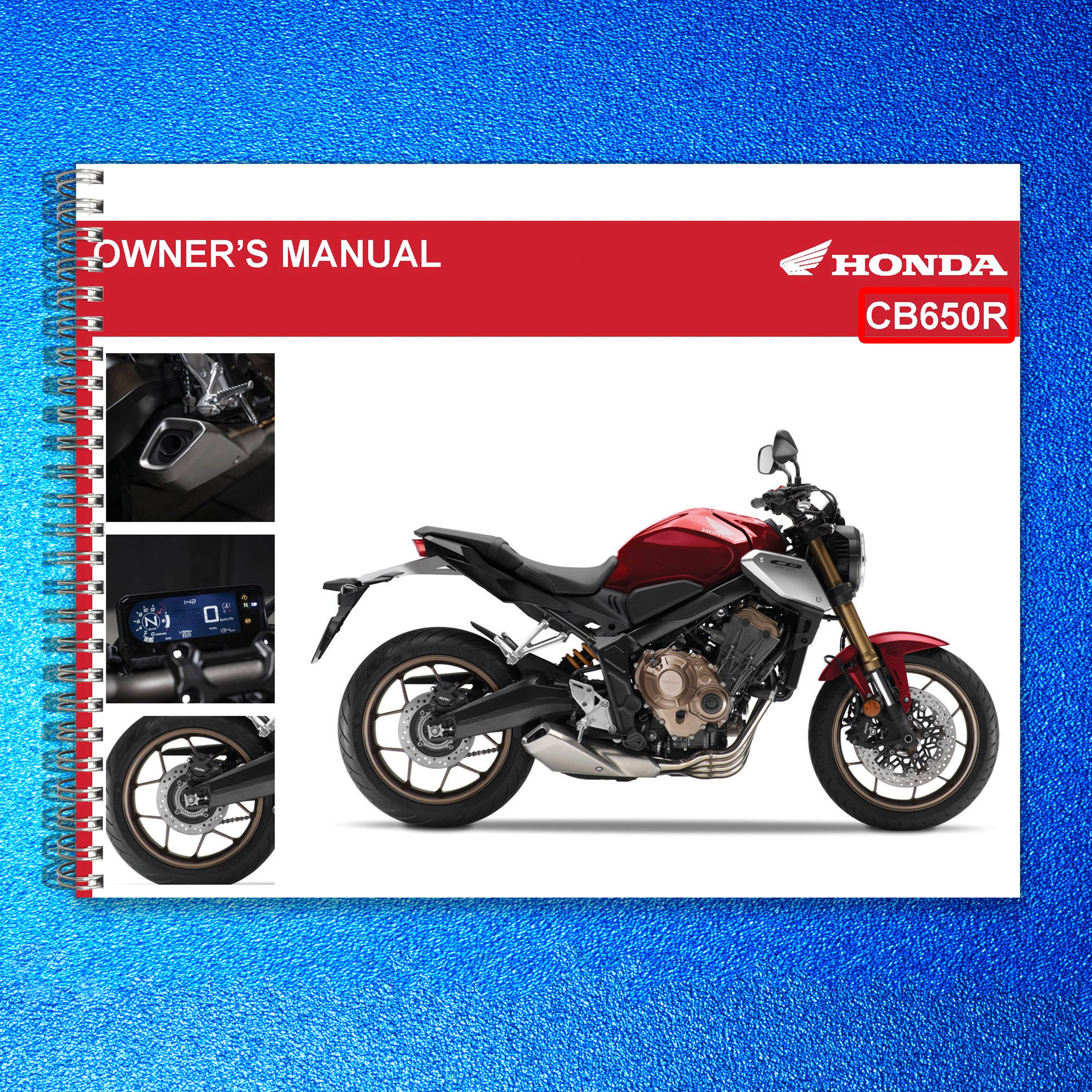 HONDA CB650R Motorcycle Owners Manual 2020 - STEEL WIRE BOUND - TOUGH COVERS