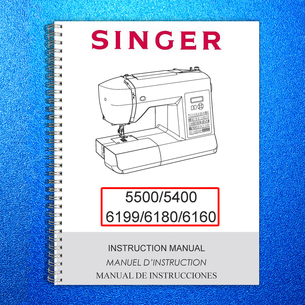 SINGER 5400 5500 6199 6180 6160 Sew Mate Sewing Machine User Manual WIRE BOUND!