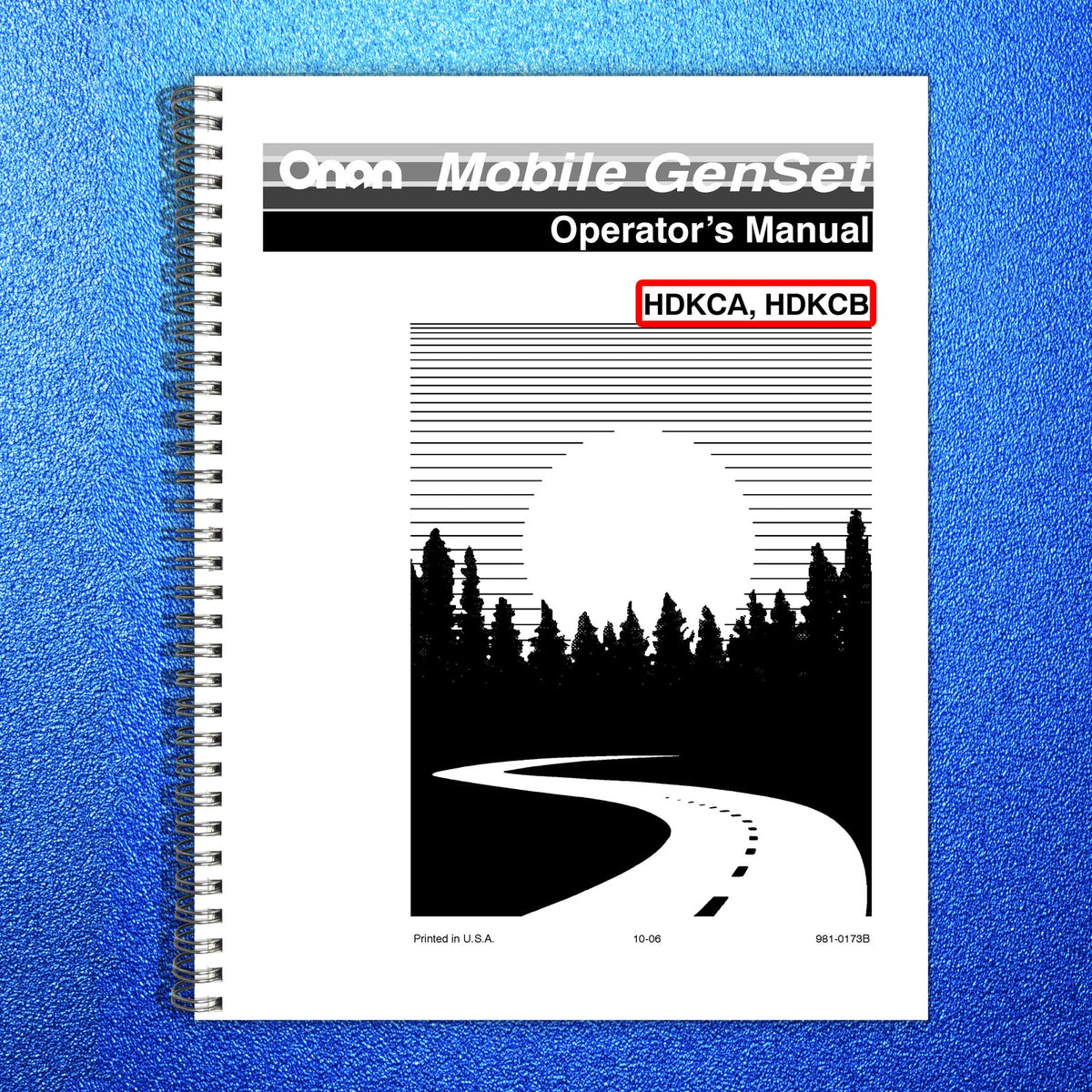 ONAN HDKCA HDKCB Mobile Diesel Genset Operators Manual 2006 - WIRE BOUND