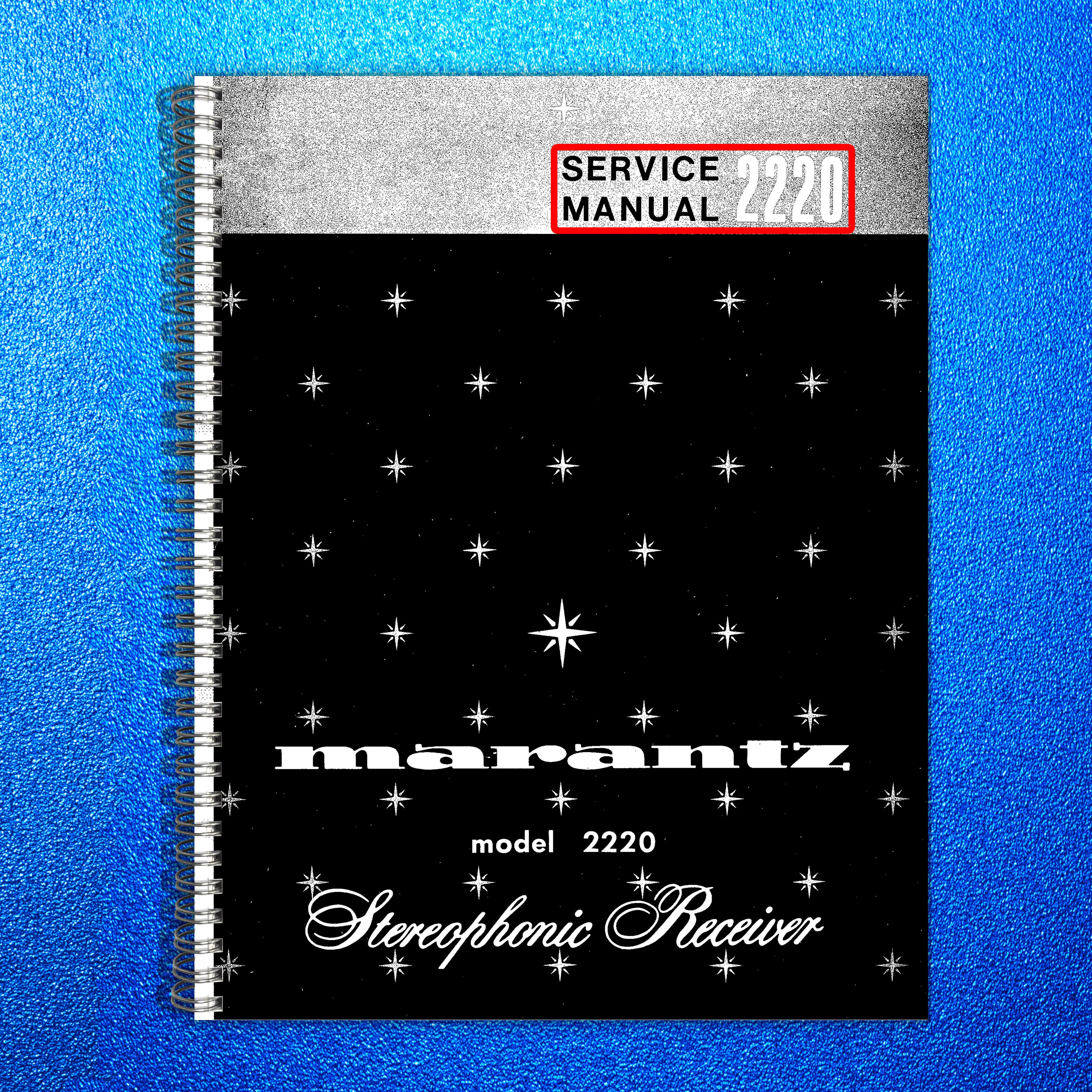 MARANTZ 2220 Service Manual - STEEL WIRE BOUND - PROTECTIVE COVERS
